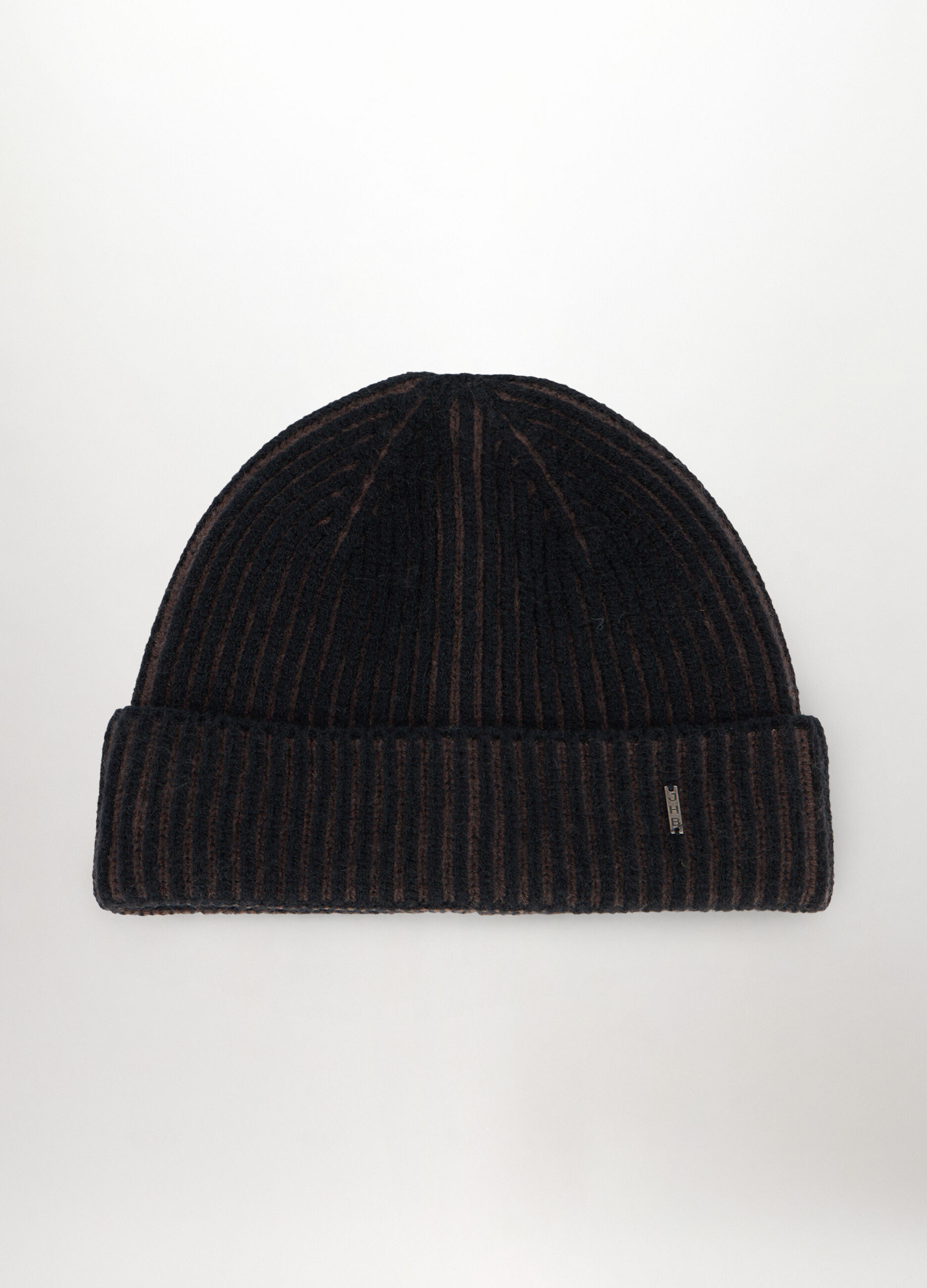 Berretto a coste bicolore uomo_0