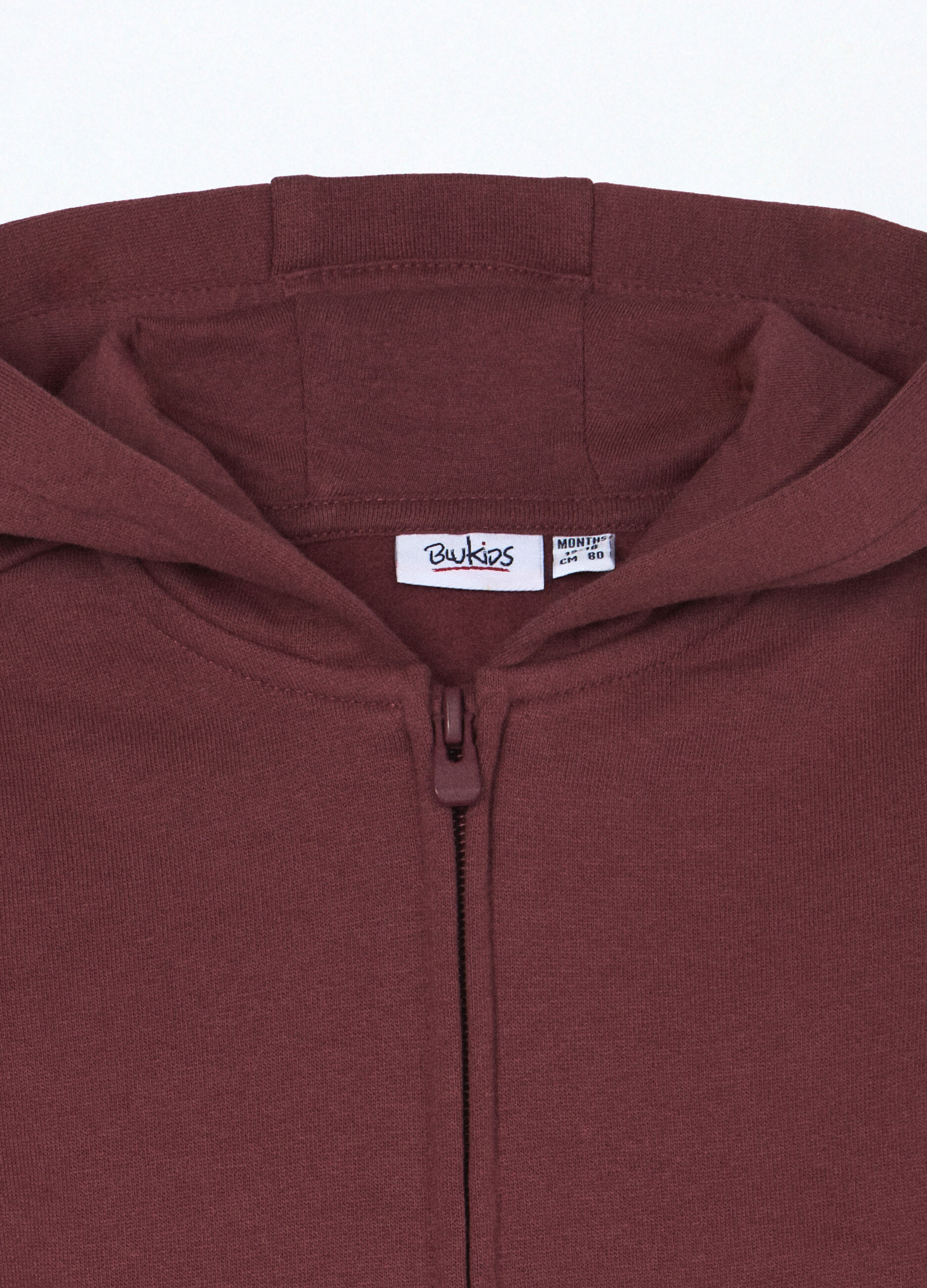 Felpa full zip in puro cotone neonata_2