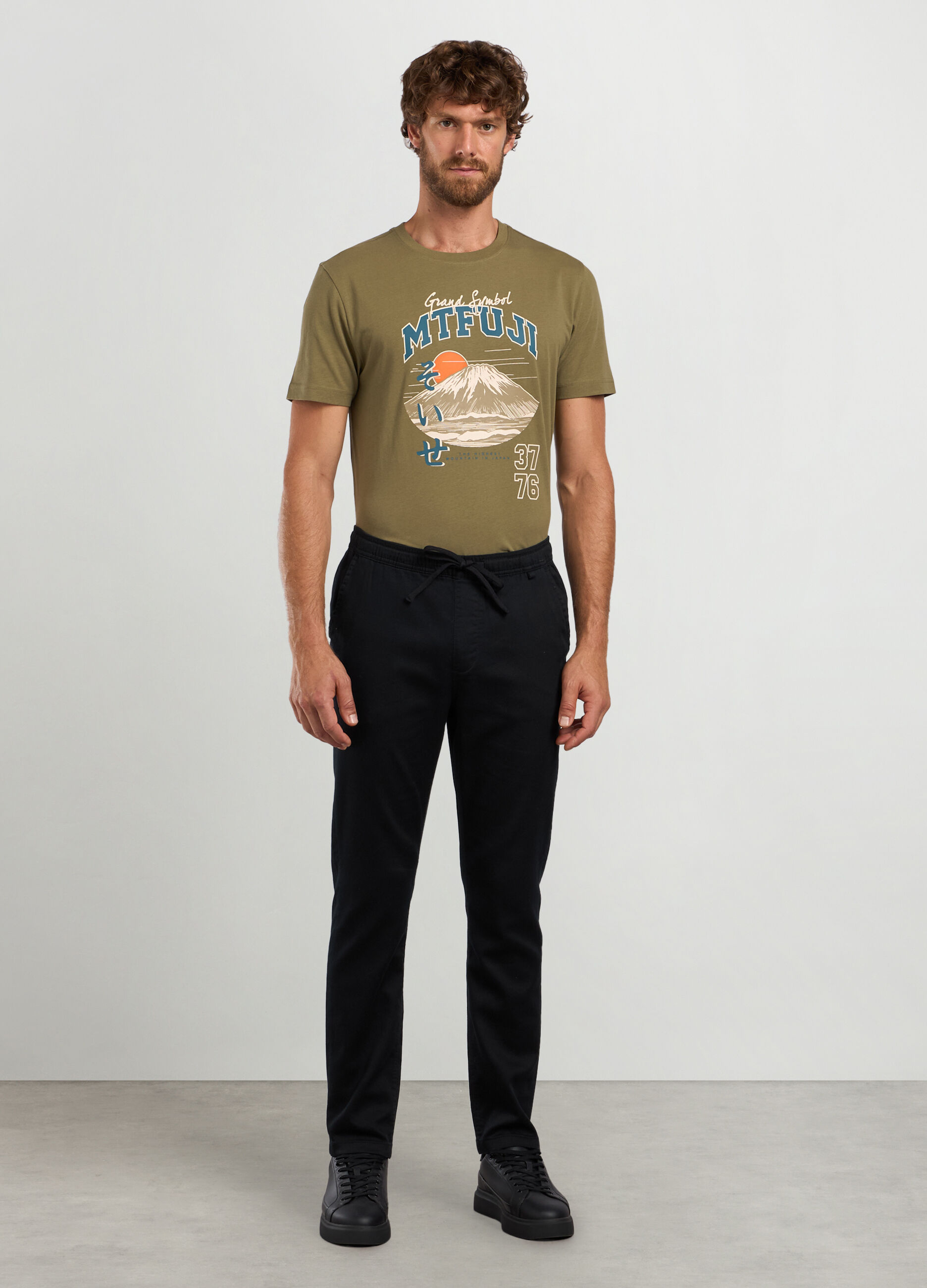 Joggers slim fit in misto cotone uomo_0