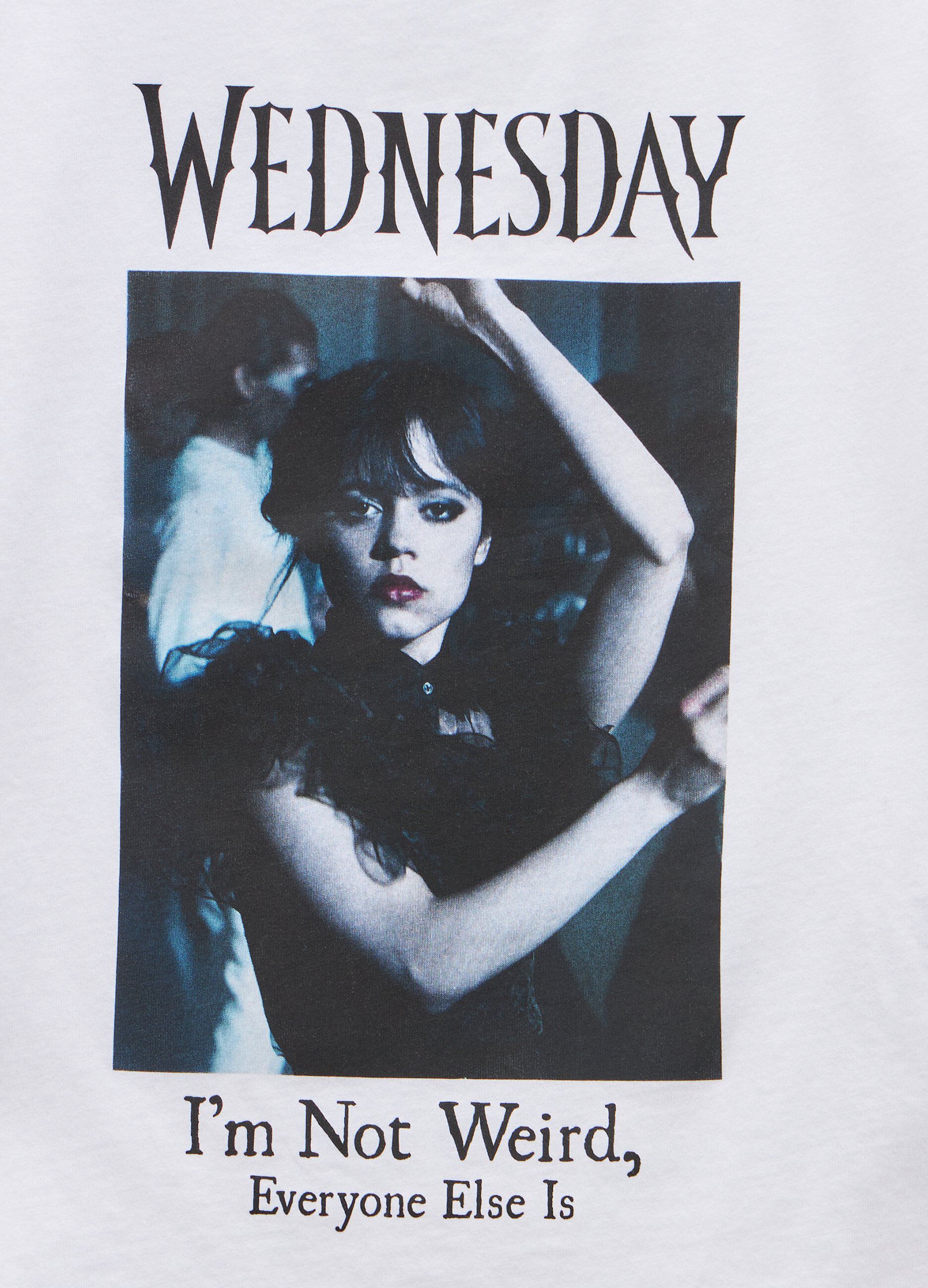 T-shirt in puro cotone con stampa ragazza_1