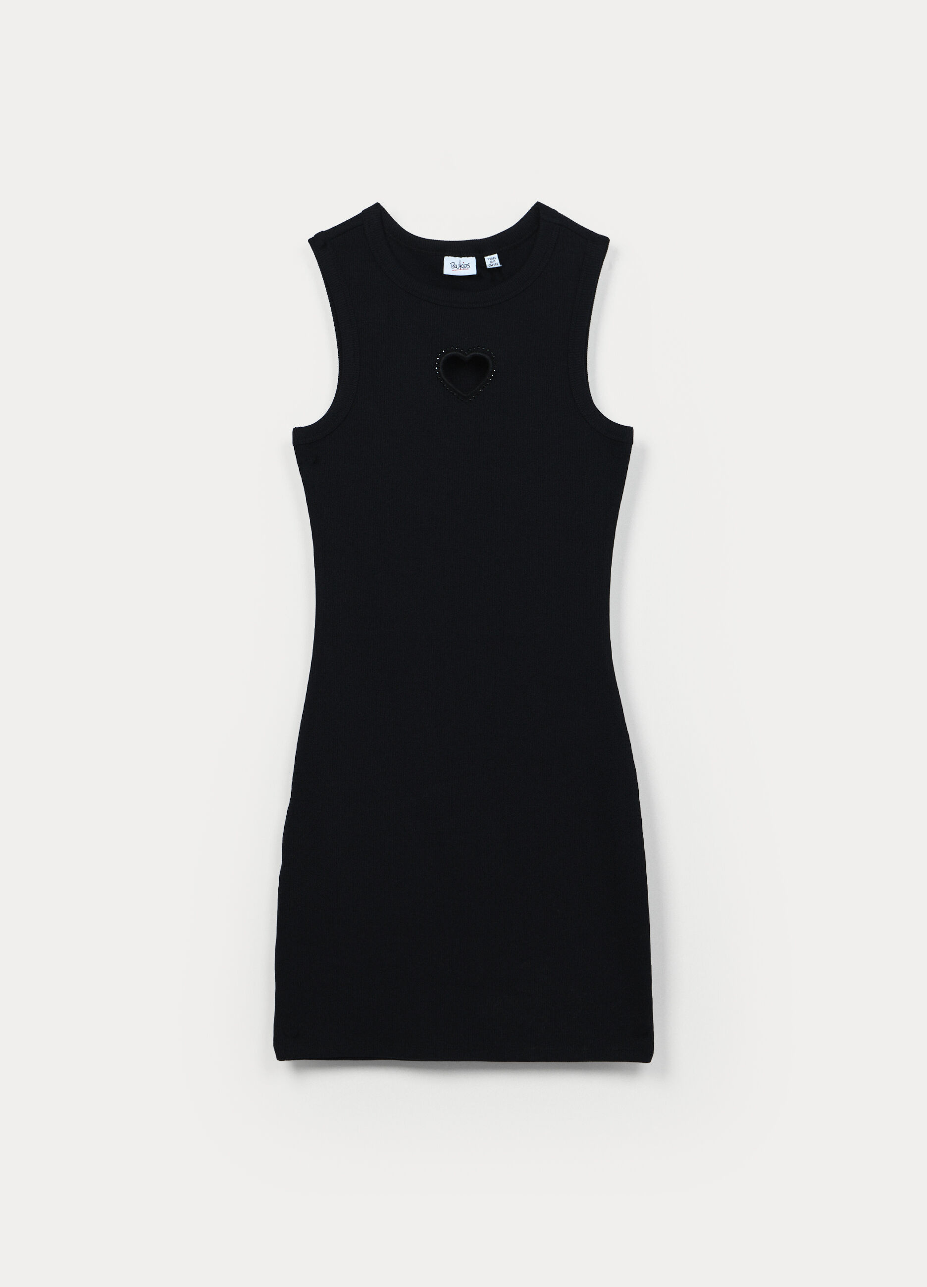 Vestito fitted in jersey di cotone stretch ragazza_0