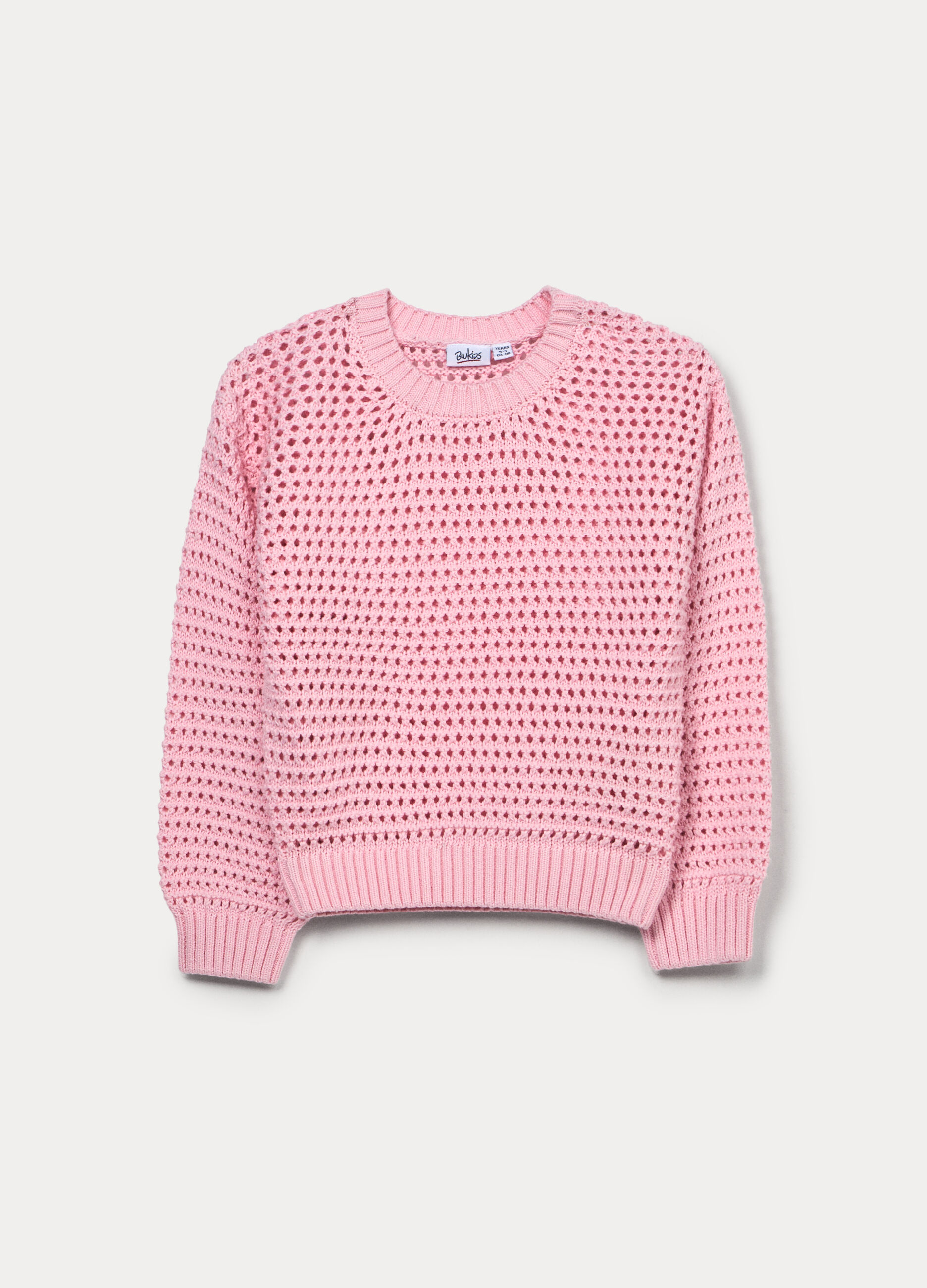 Maglione operato in puro cotone bambina_0