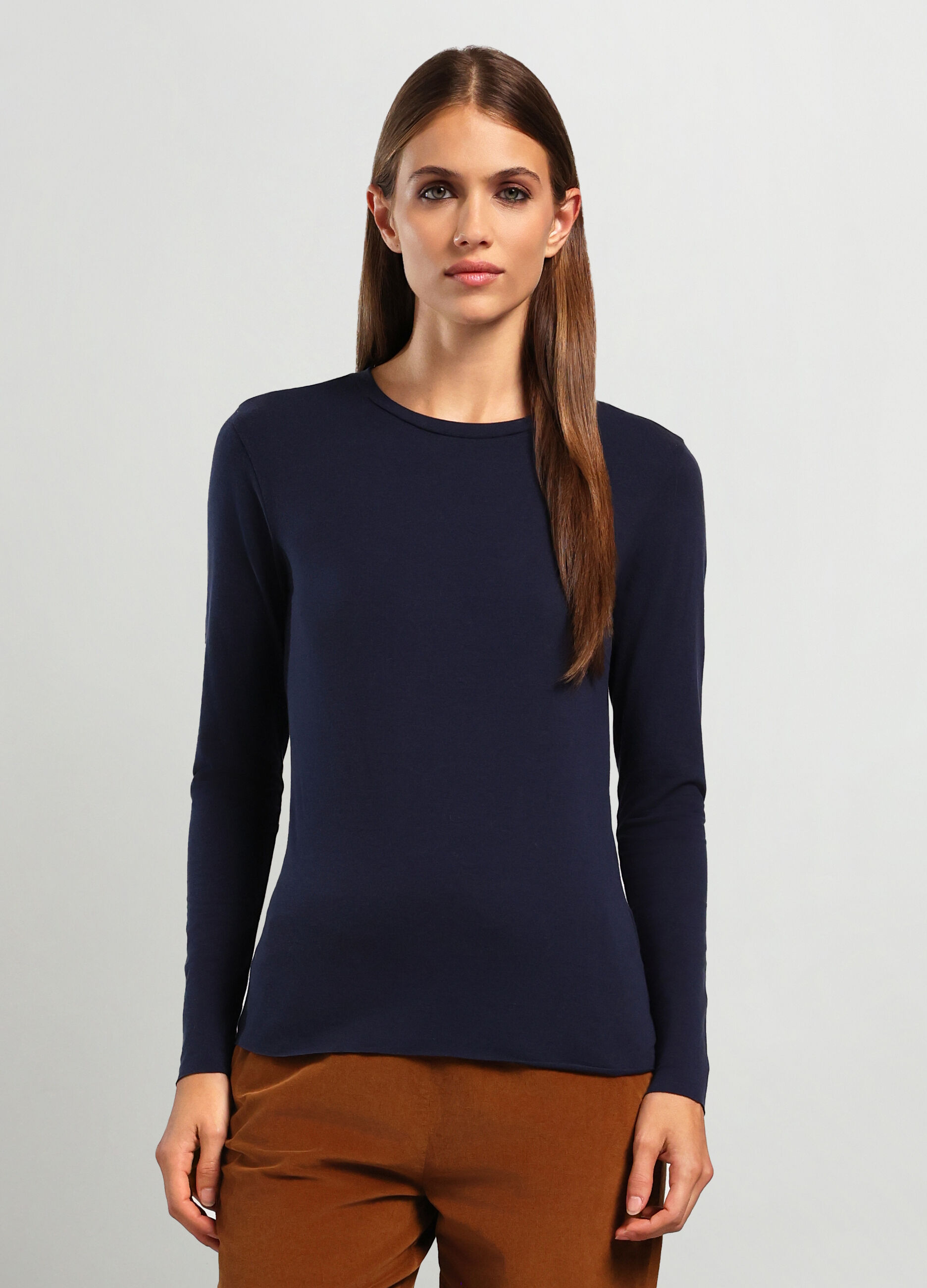 T-shirt in misto lyocell donna_0