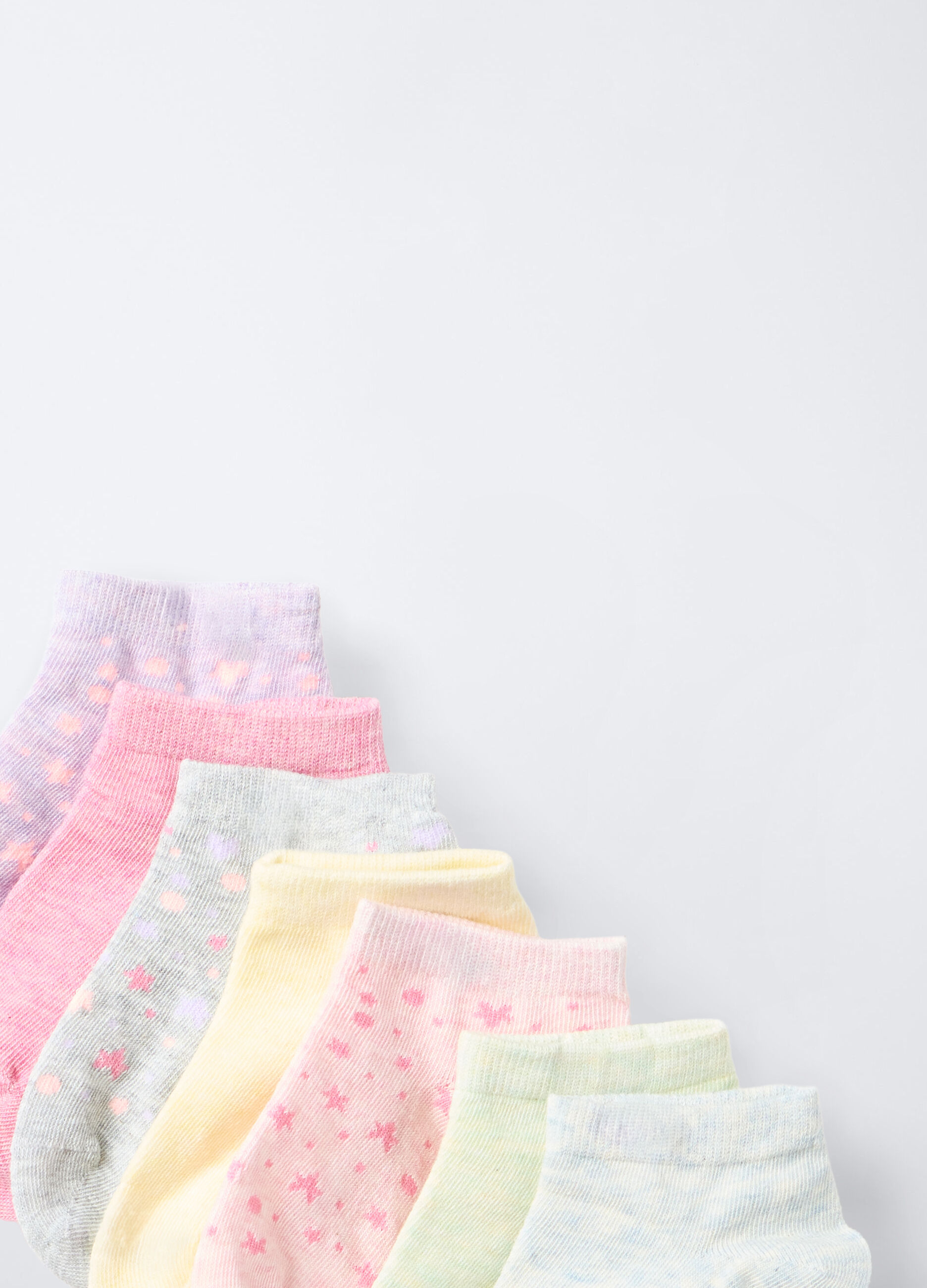 Pack 7 calze corte misto cotone stretch bambina_2