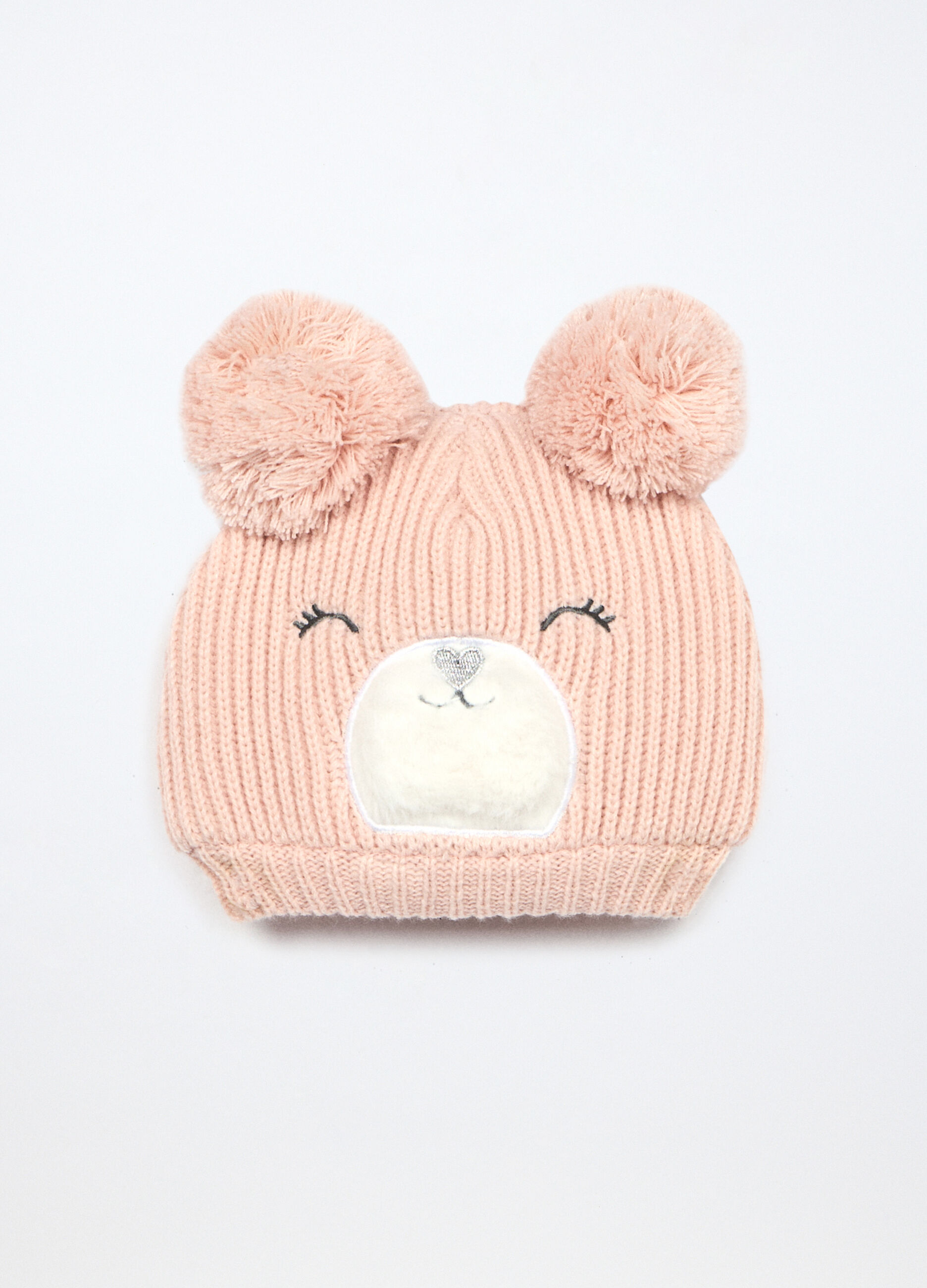 Berretto tricot con applicazioni neonata_0