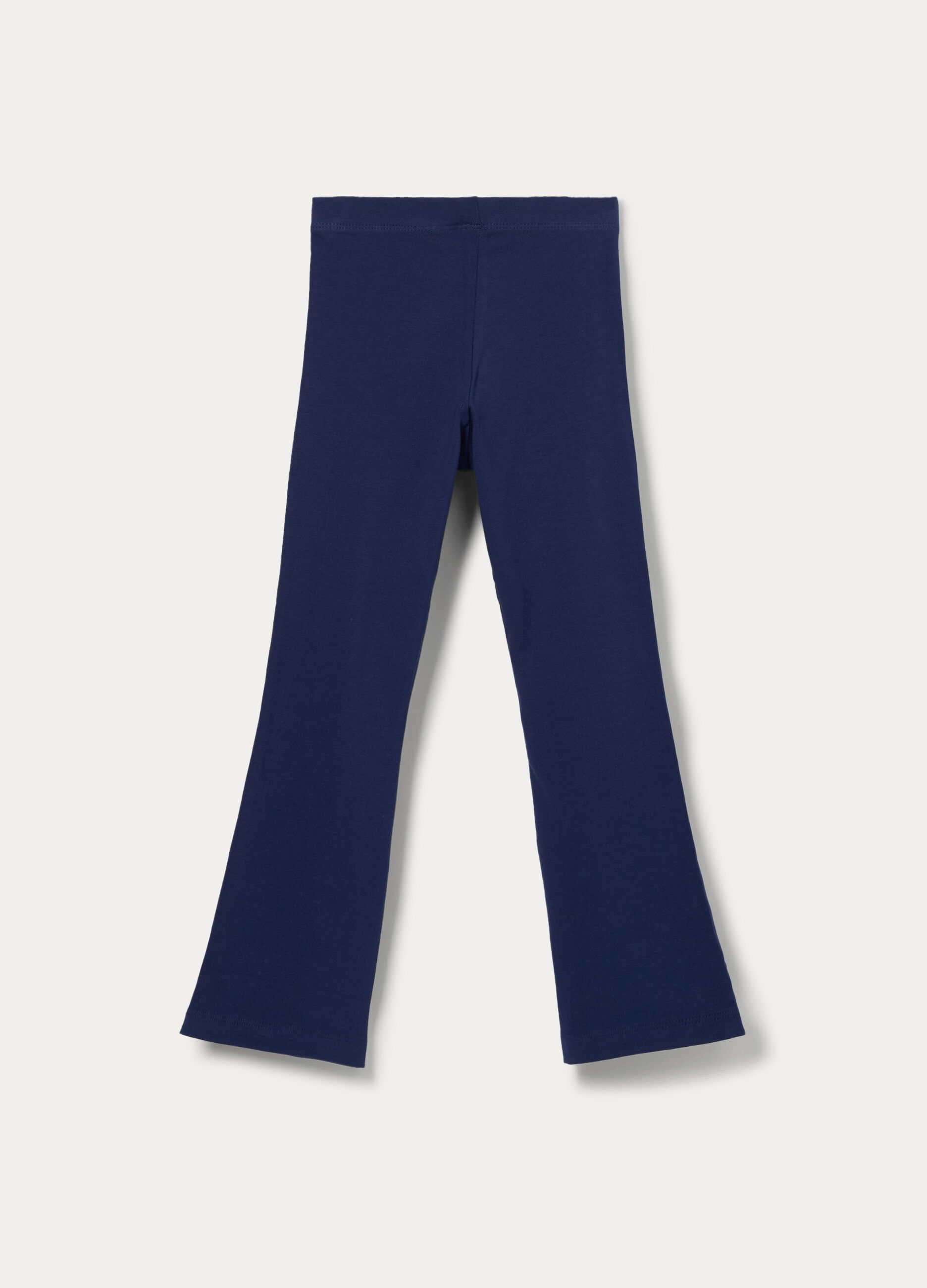 Leggings flare fit in jersey di cotone stretch bambina_1