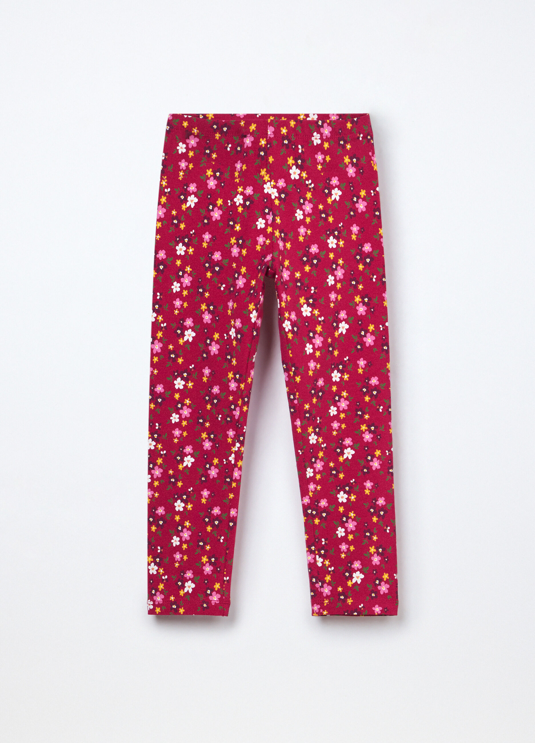 Leggings in jersey di cotone stretch bambina_0