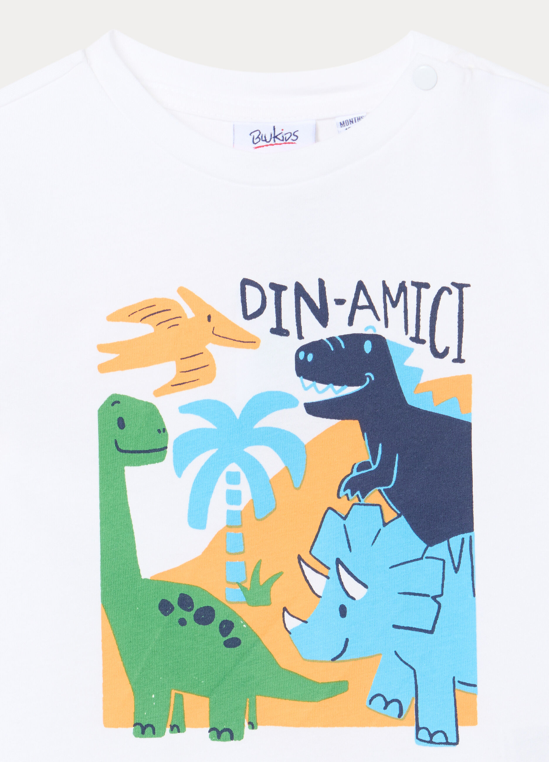 T-shirt girocollo in jersey di puro cotone bimbo_2