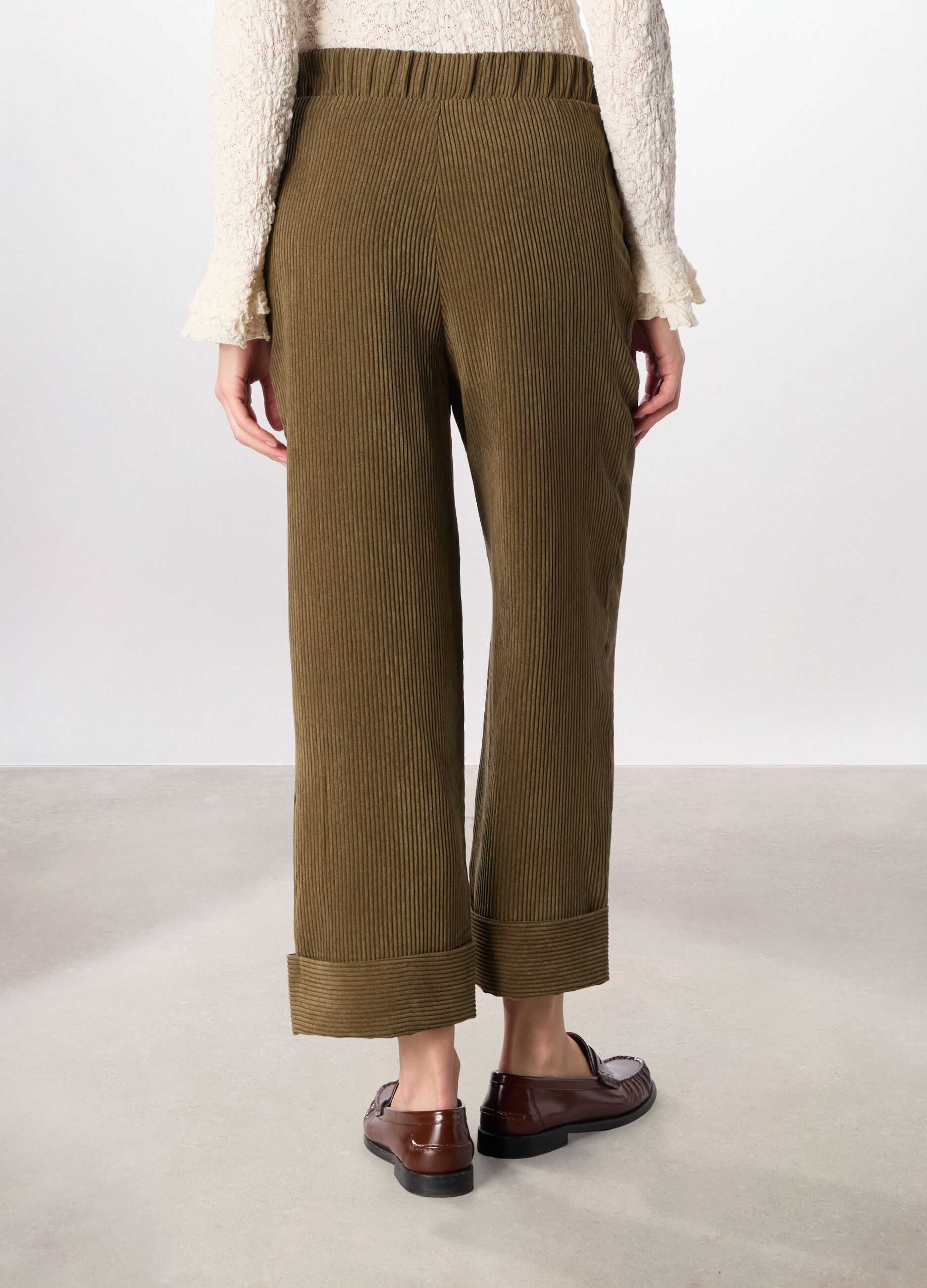 Pantaloni in velluto a coste donna_1