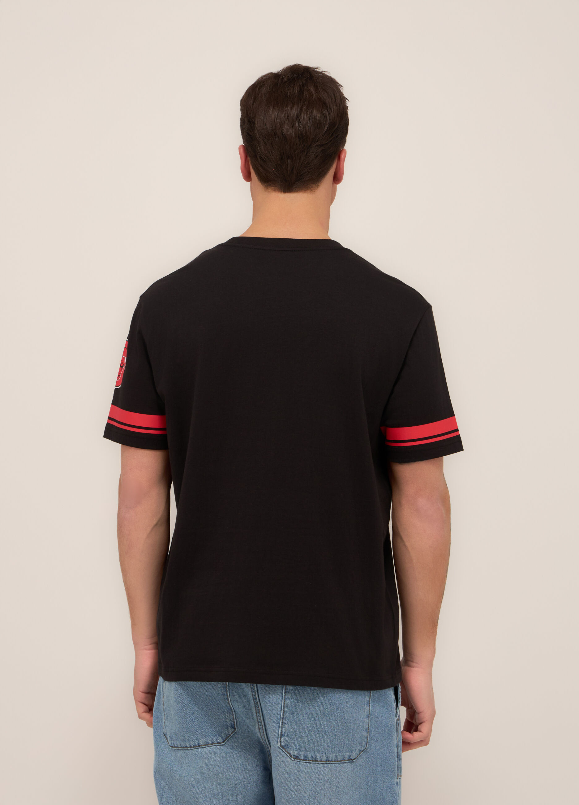 T-shirt basketball in jersey di cotone uomo_1
