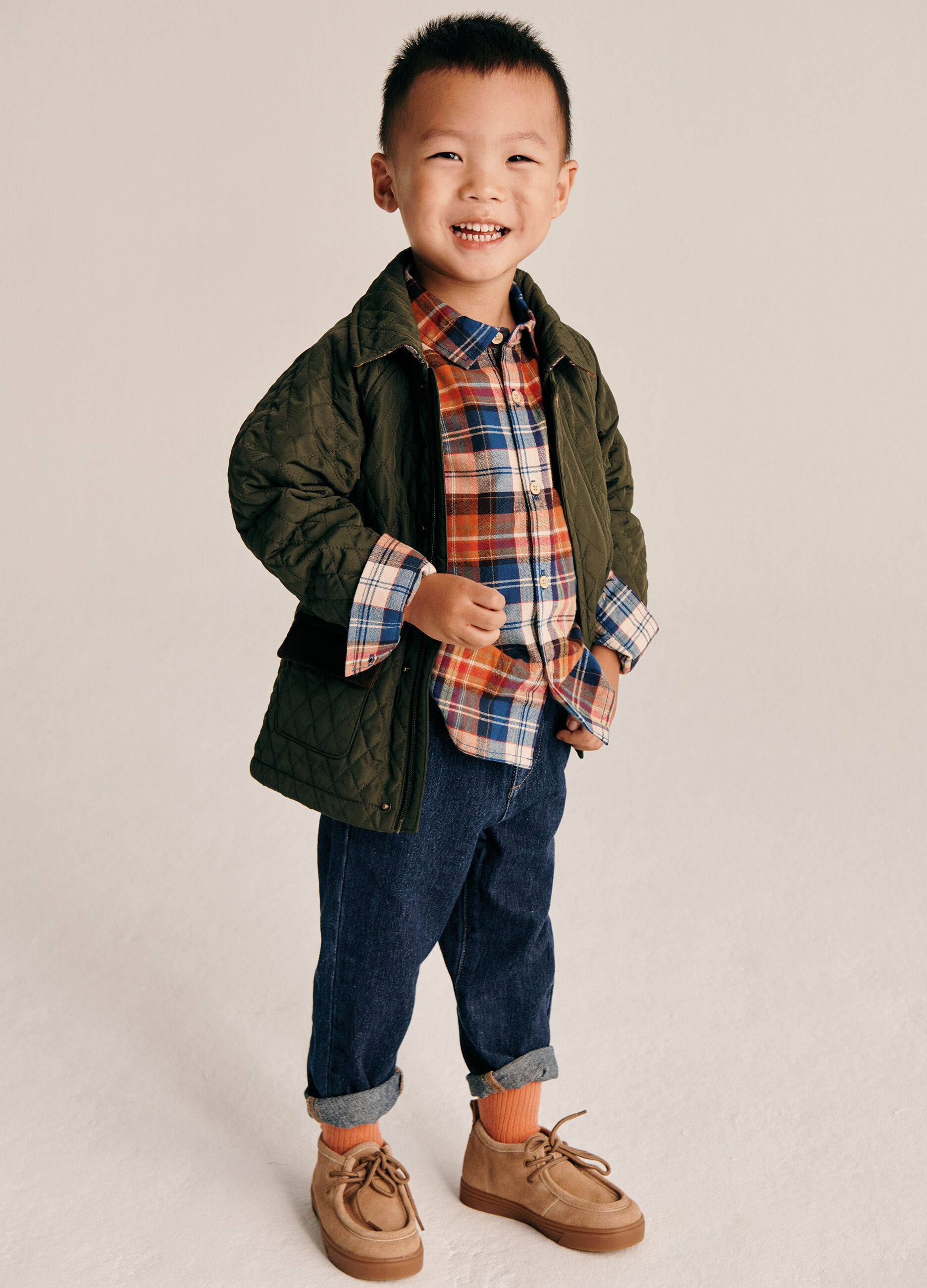 Pantaloni denim bambino con bretelle_0