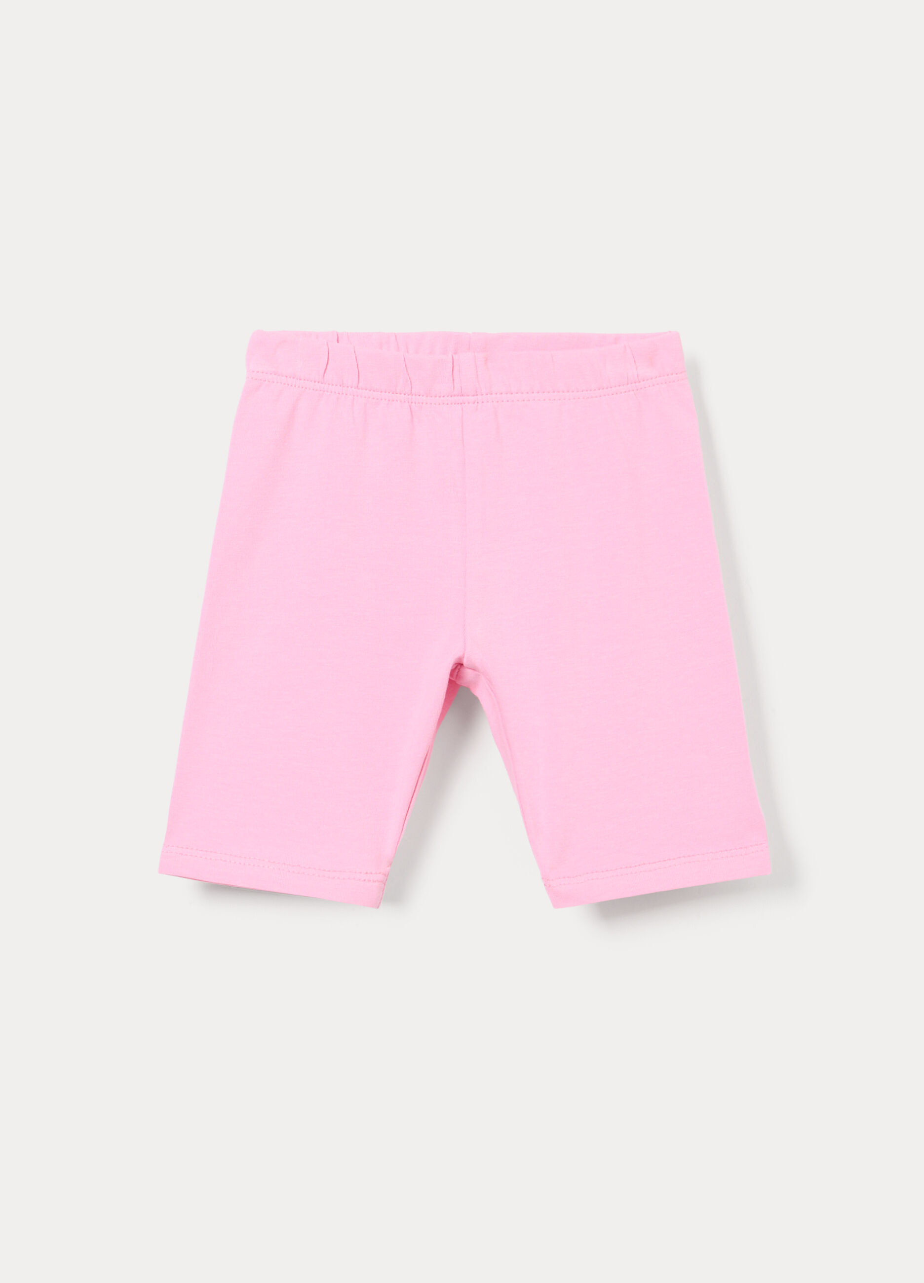 Leggings ciclista fit slim in jersey di cotone stretch bimba_0