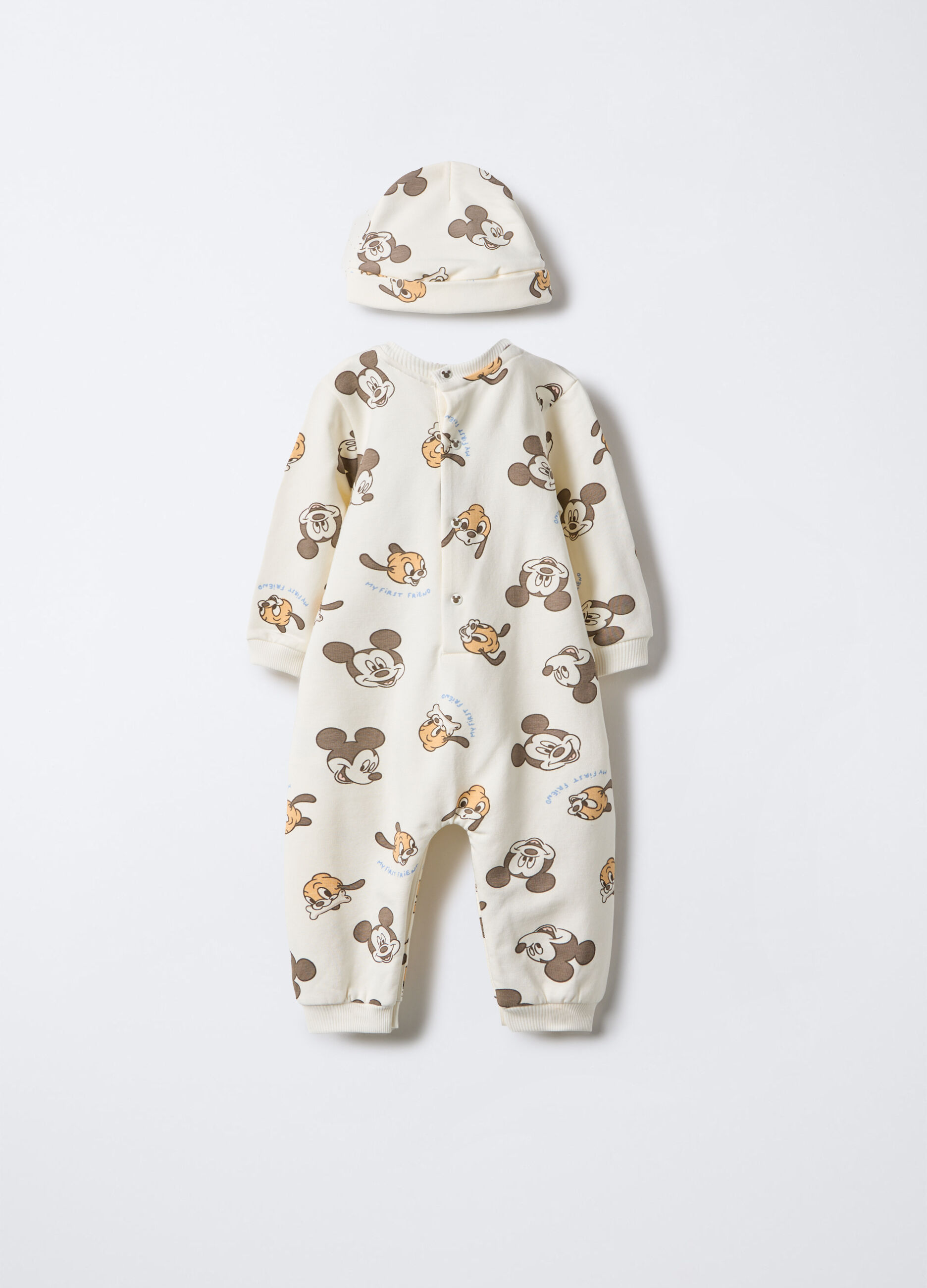 Set Disney in felpa di cotone stretch neonato_1