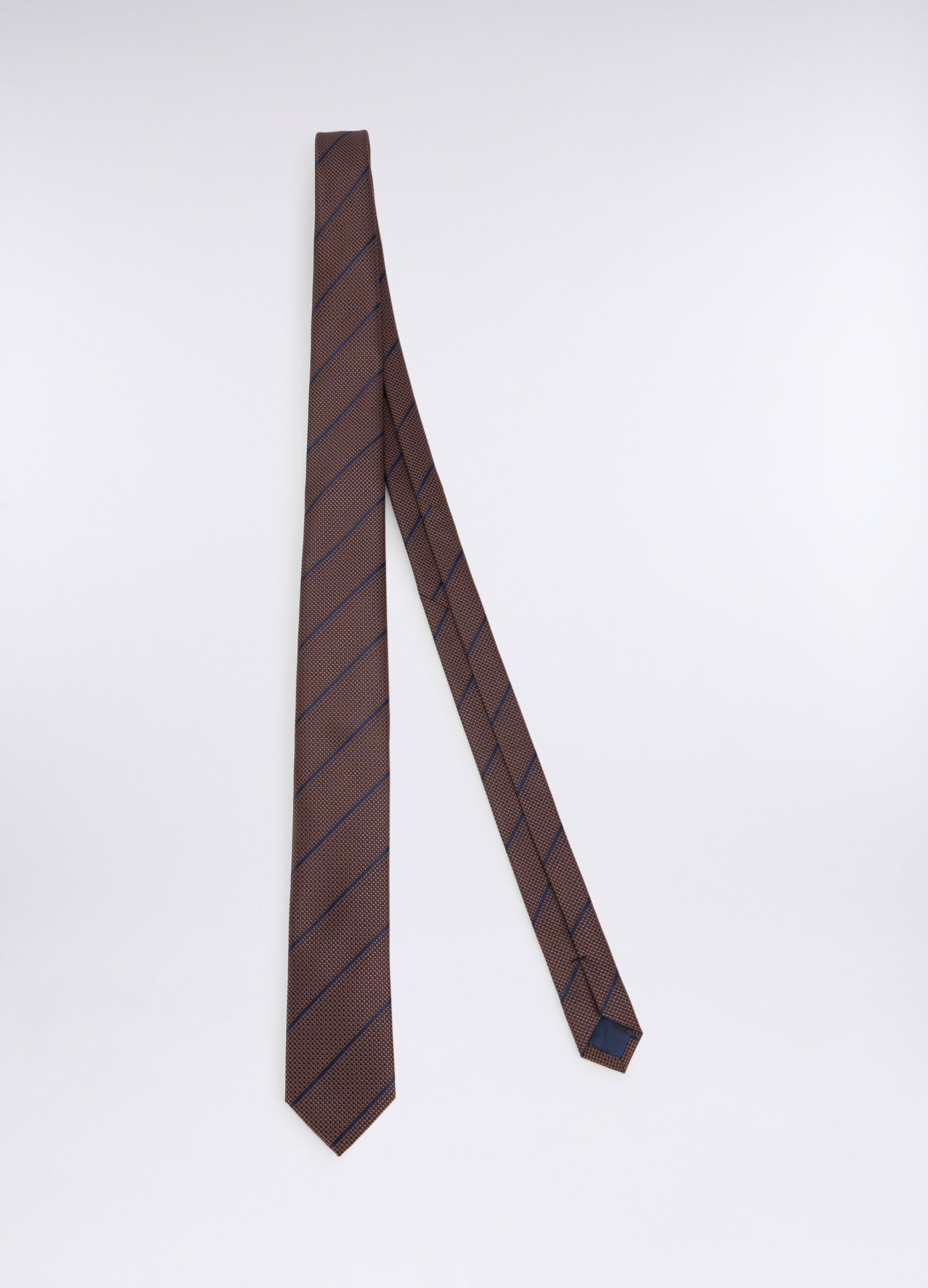 Cravatta slim con micromotivo uomo_0