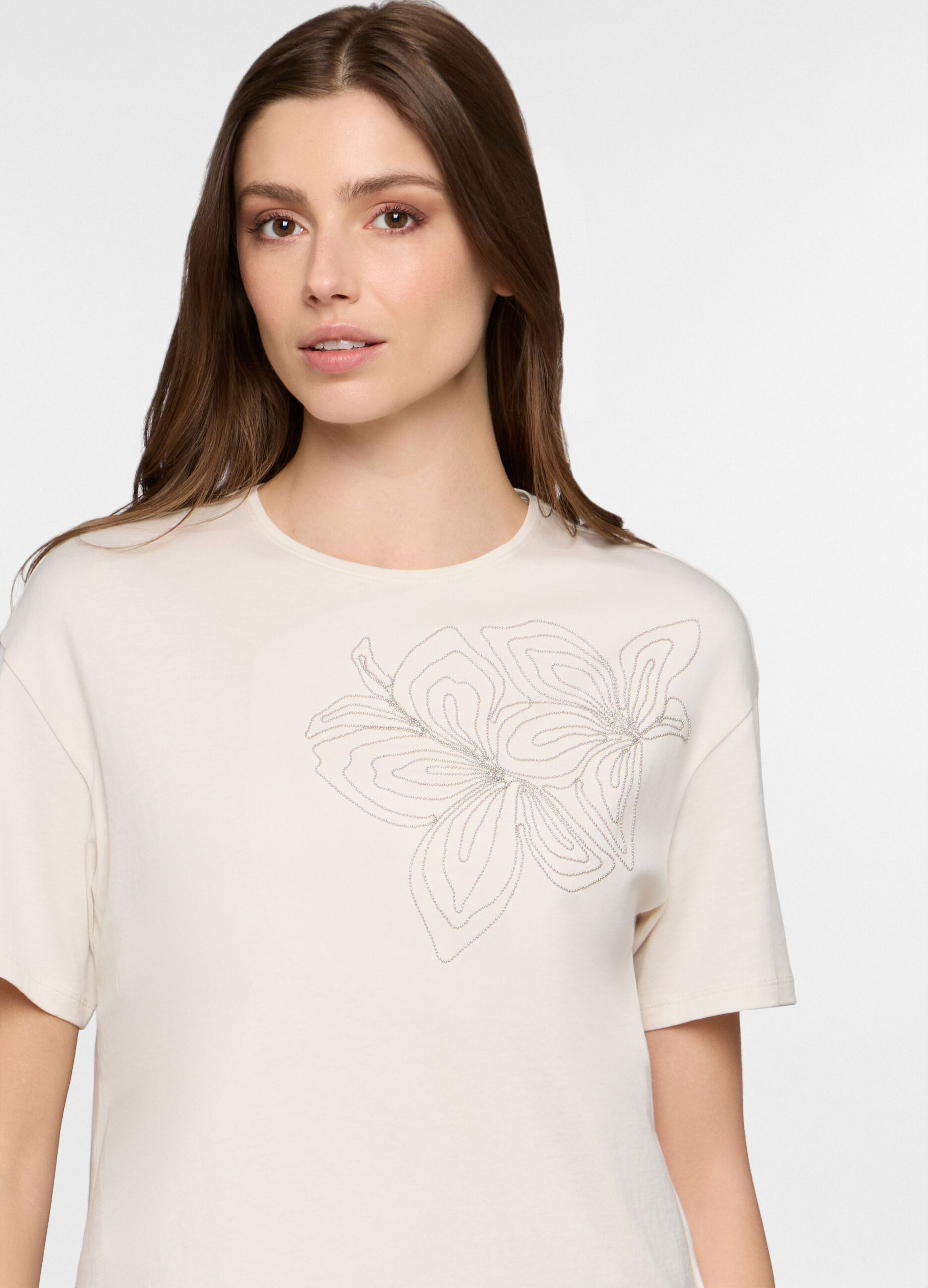 T-shirt girocollo donna _2