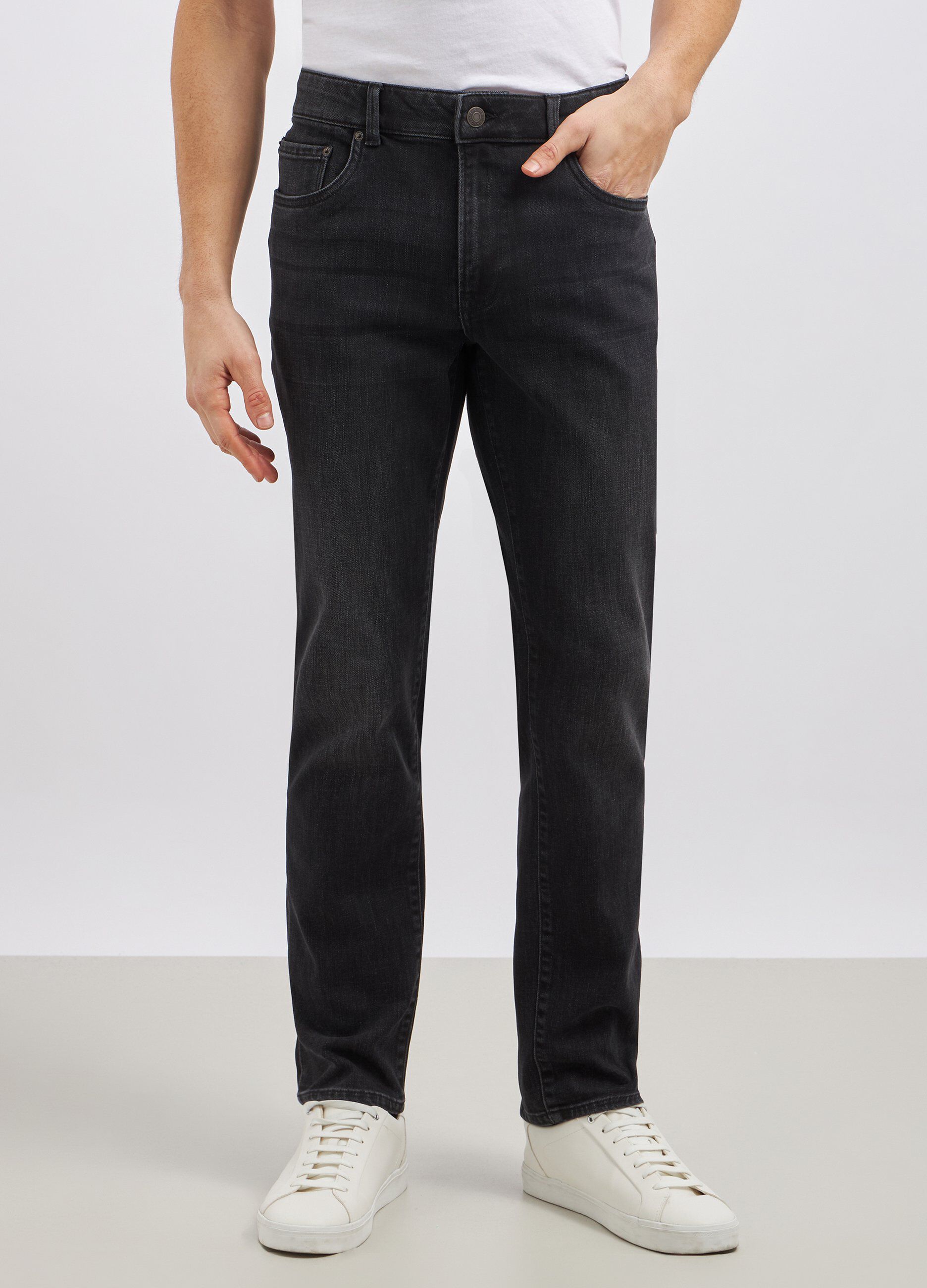 Pantaloni regular fit in denim uomo_1