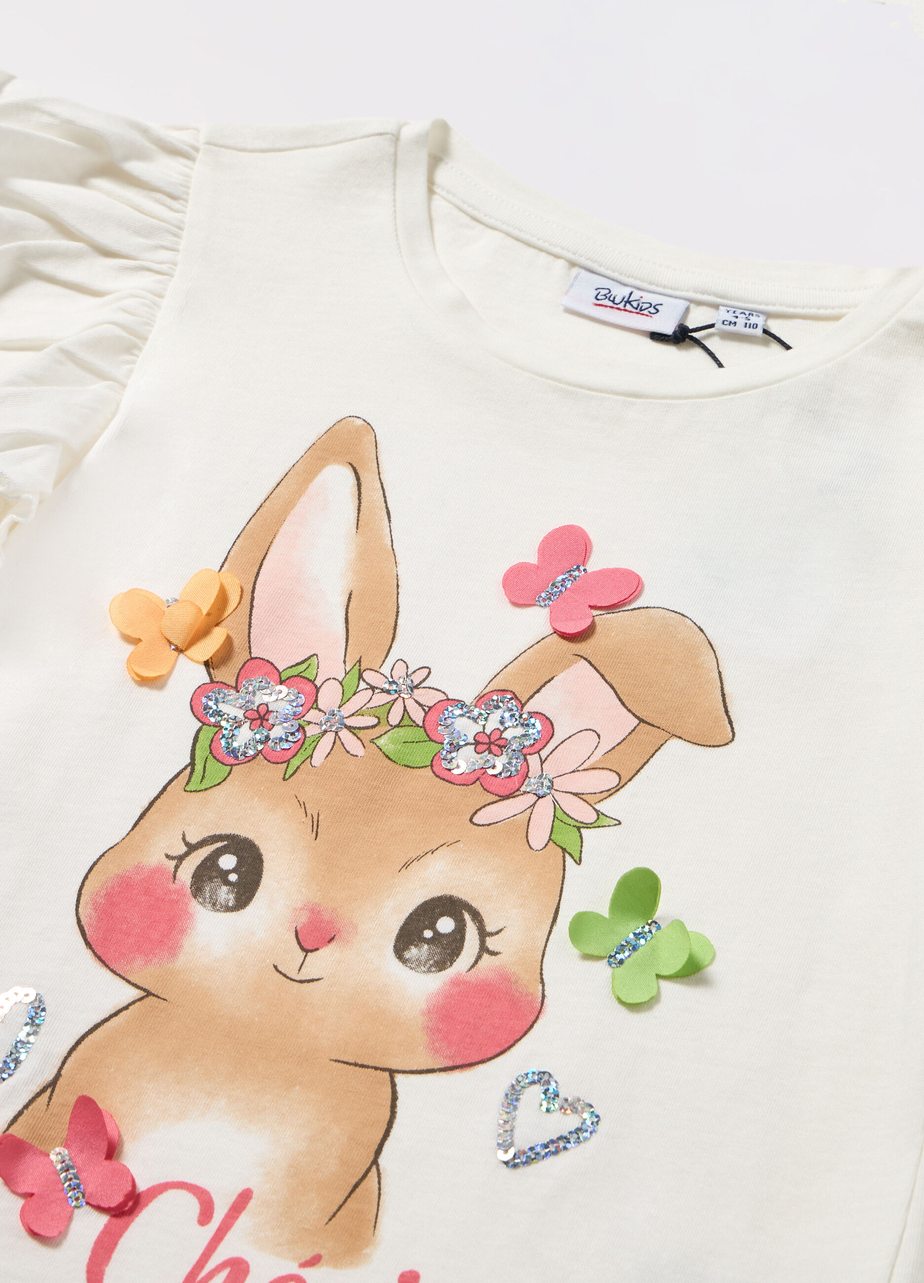 T-shirt in jersey di puro cotone bambina_1