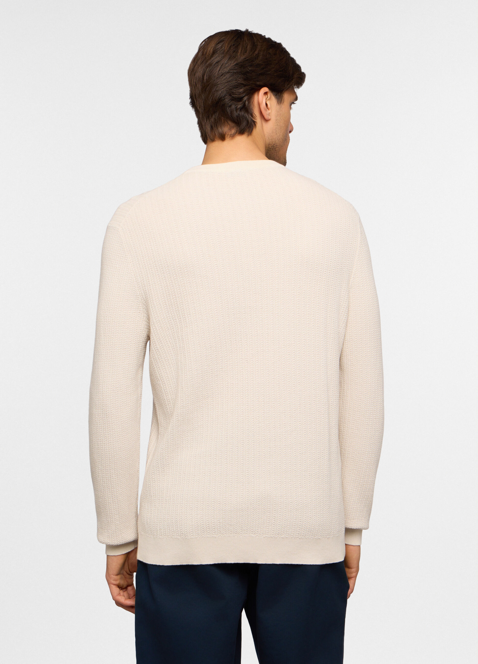 Maglione girocollo in cotone uomo_1
