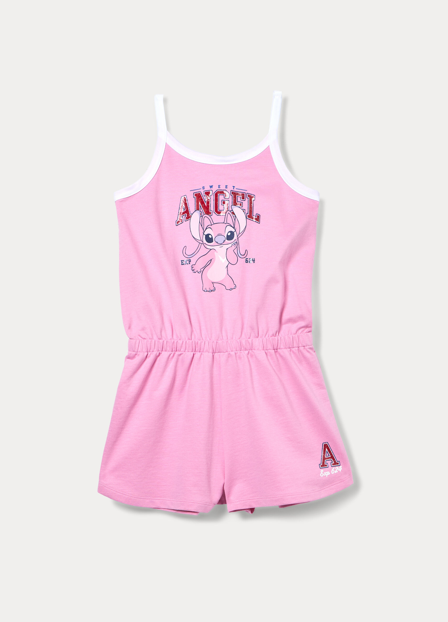 Tuta in french terry di puro cotone bambina_0