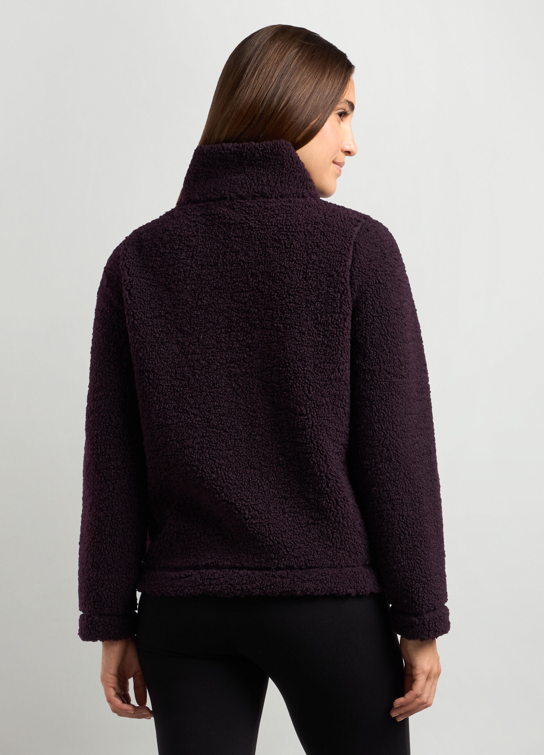 Giacca in sherpa full zip donna_1