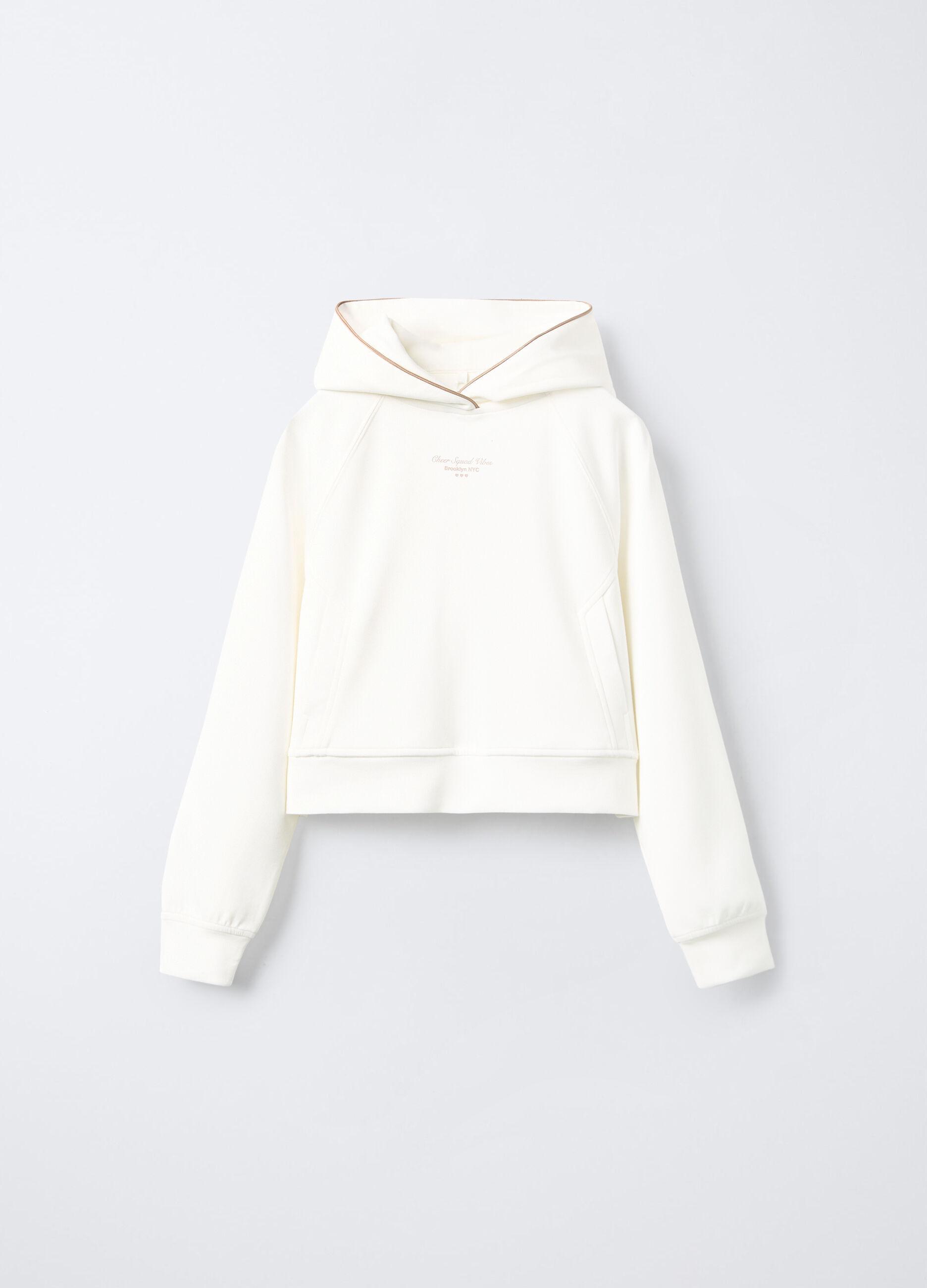 Felpa con cappuccio misto modal stretch ragazza_0