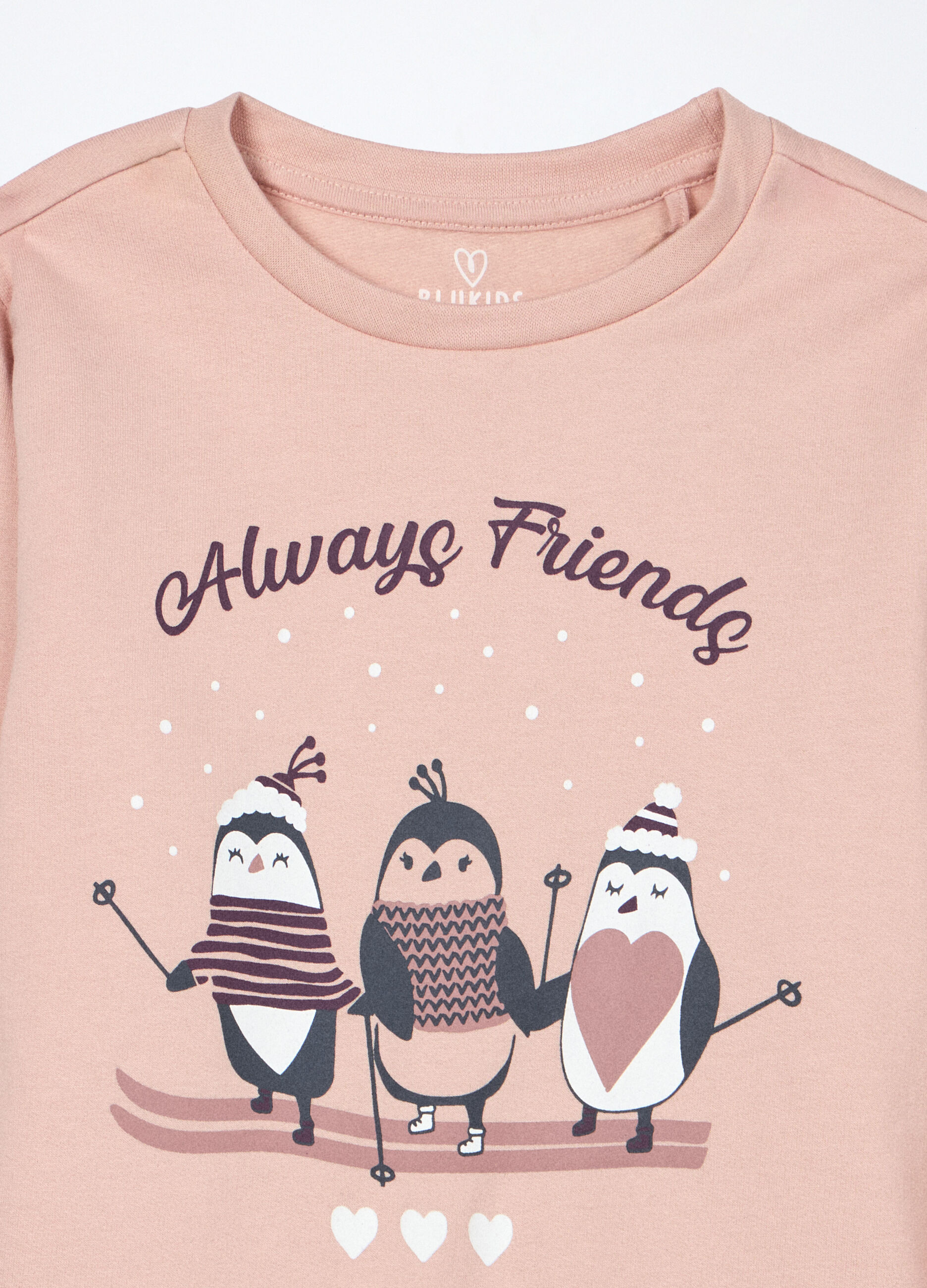 Set pigiama lungo in puro cotone fleece bambina_2
