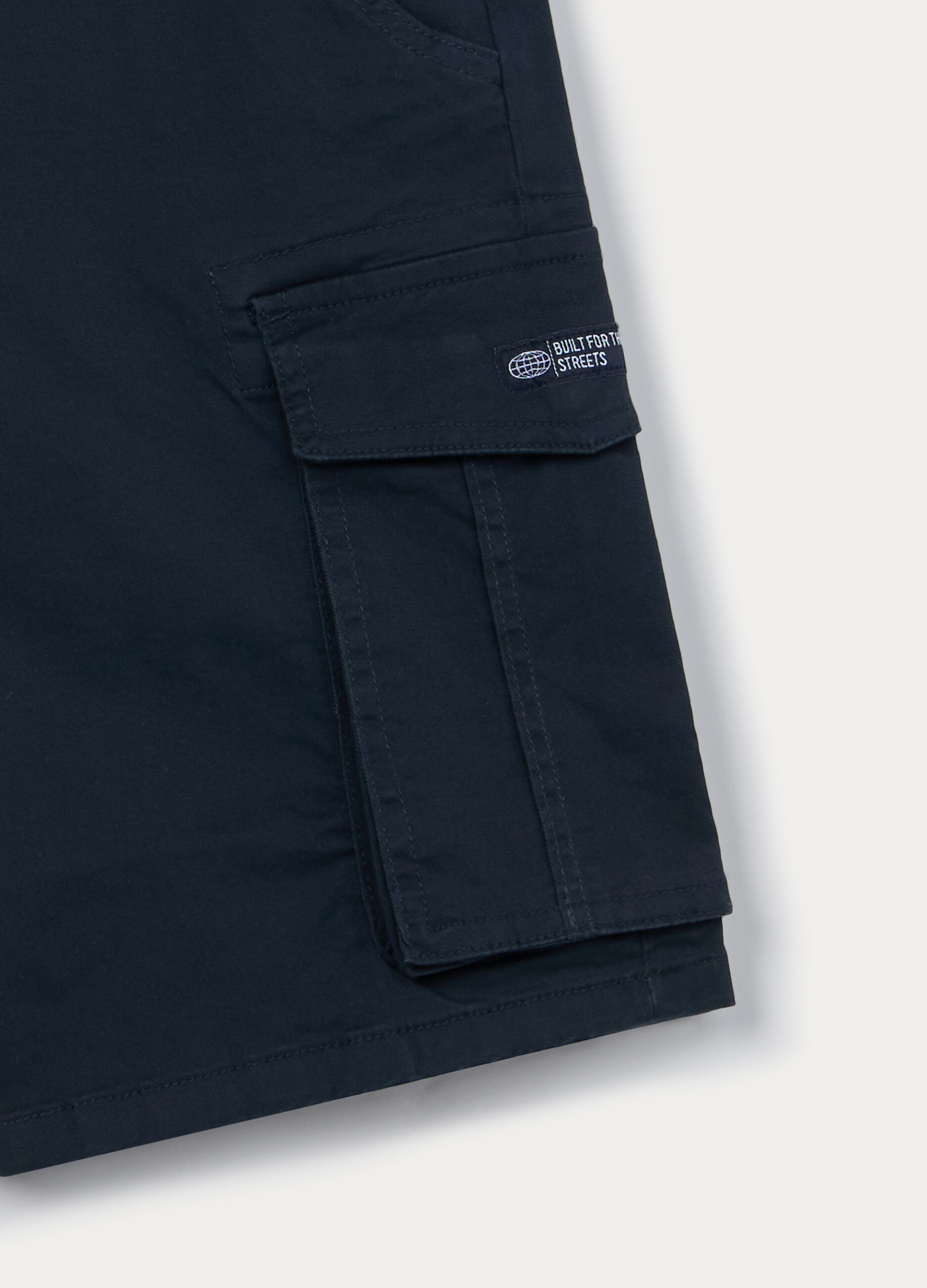 Shorts cargo in twill di puro cotone ragazzo_2