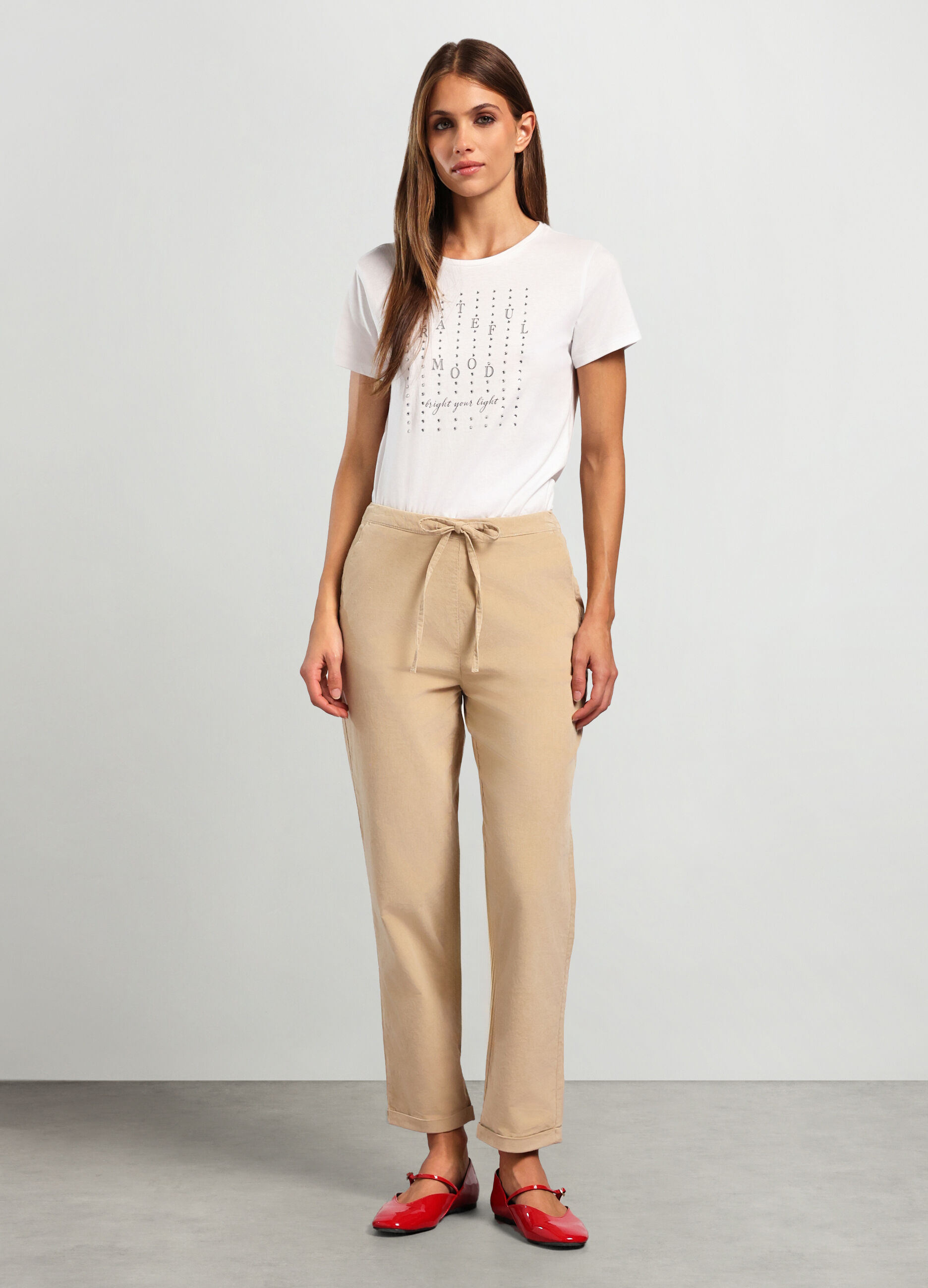 Jogger in cotone stretch donna_0
