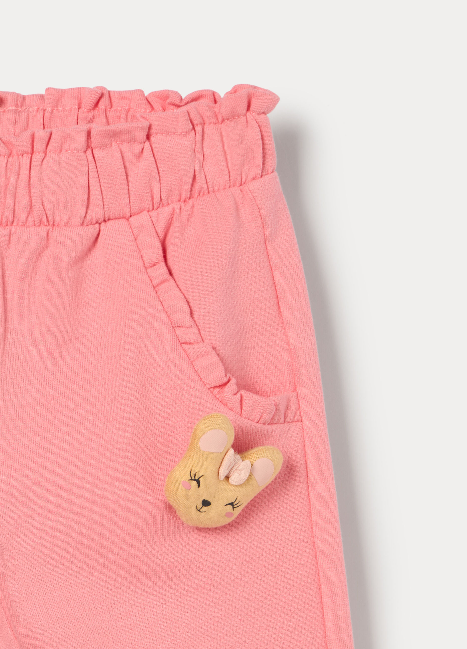 Pantaloni in french terry di cotone stretch bimba_2
