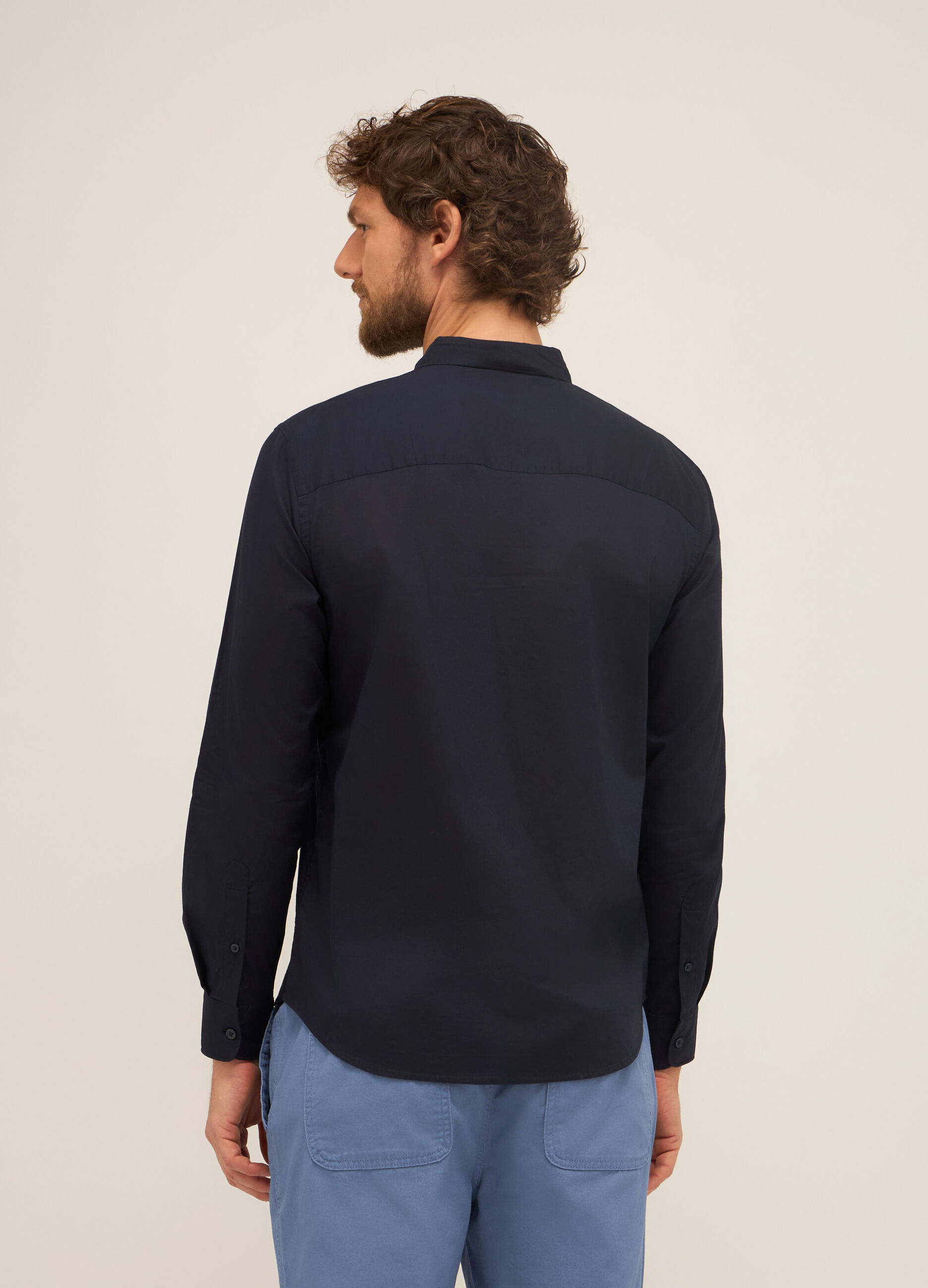 Camicia regular fit in puro cotone uomo