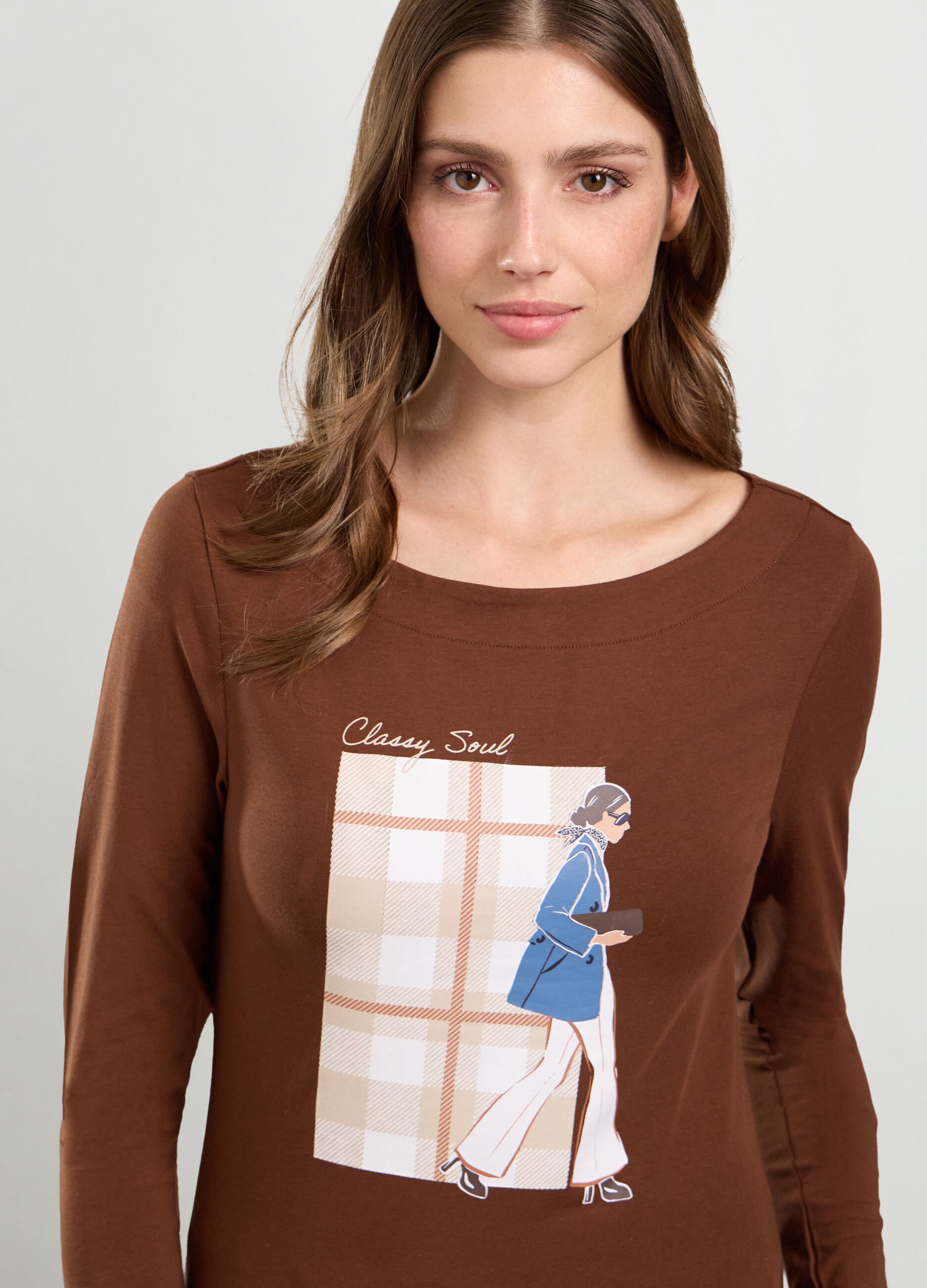 T-shirt in cotone stretch donna_2