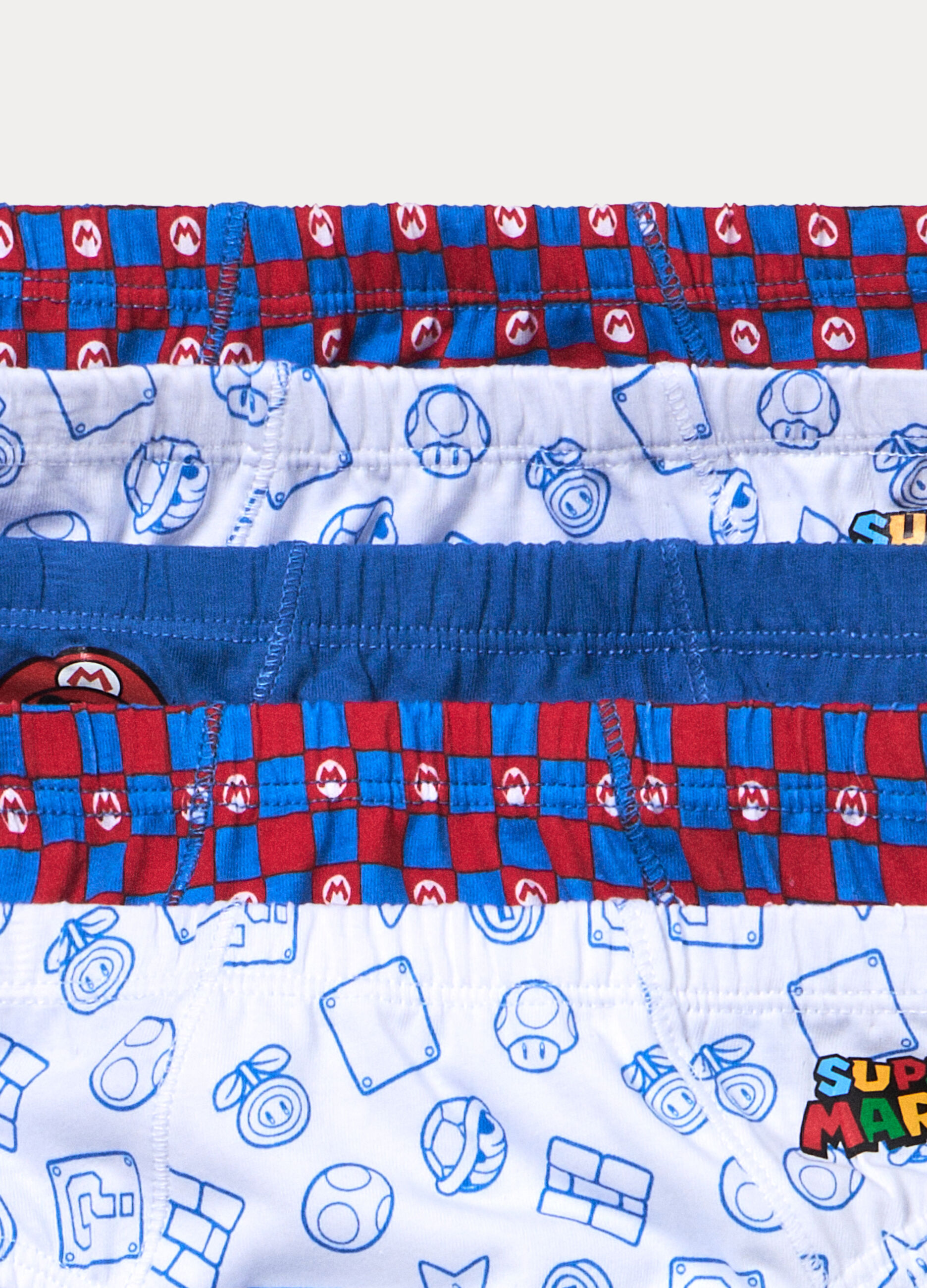 Pack 5 slip Super Mario in jersey di cotone stretch bambino_1