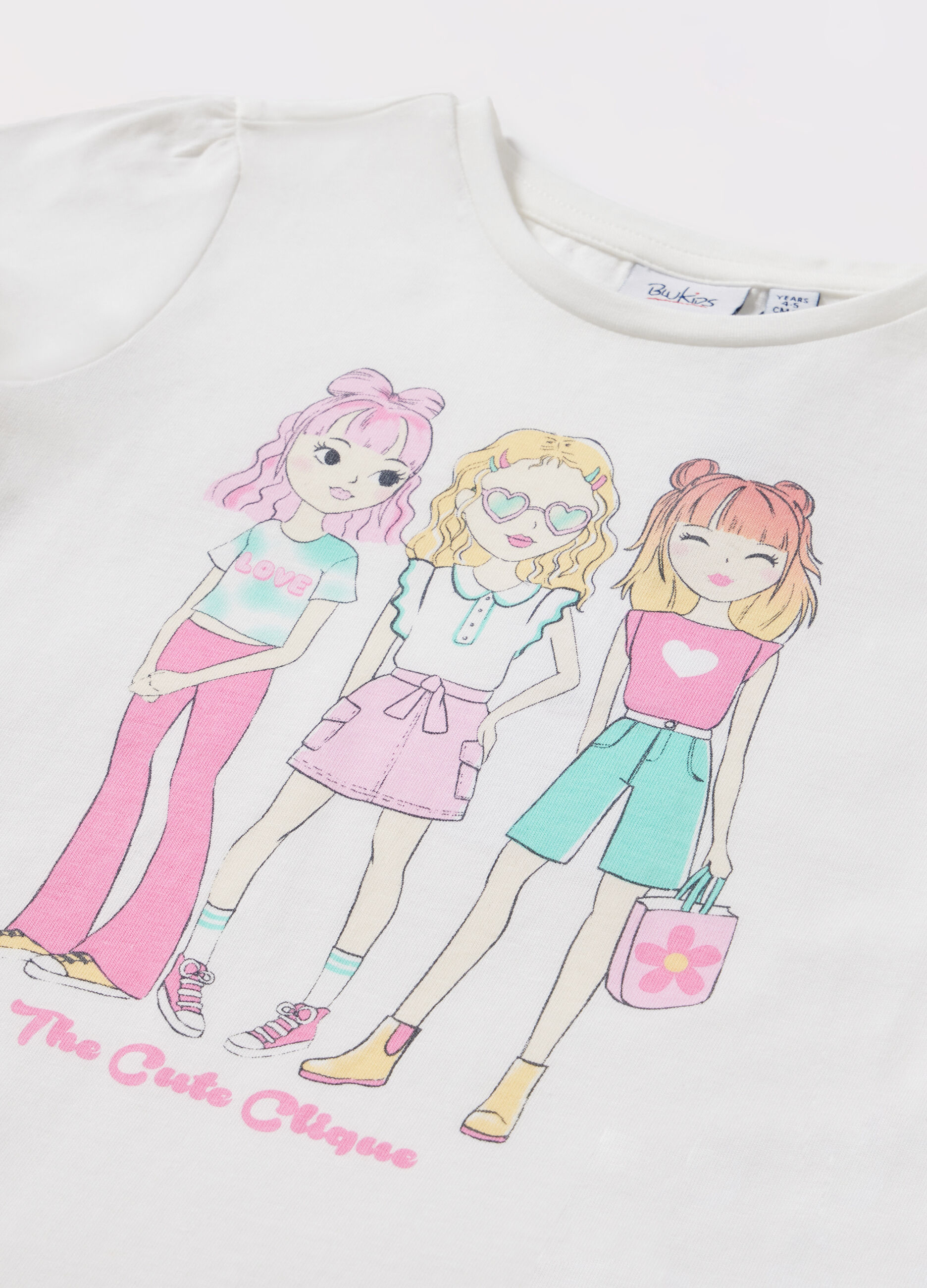 T-shirt in jersey di puro cotone bambina_1