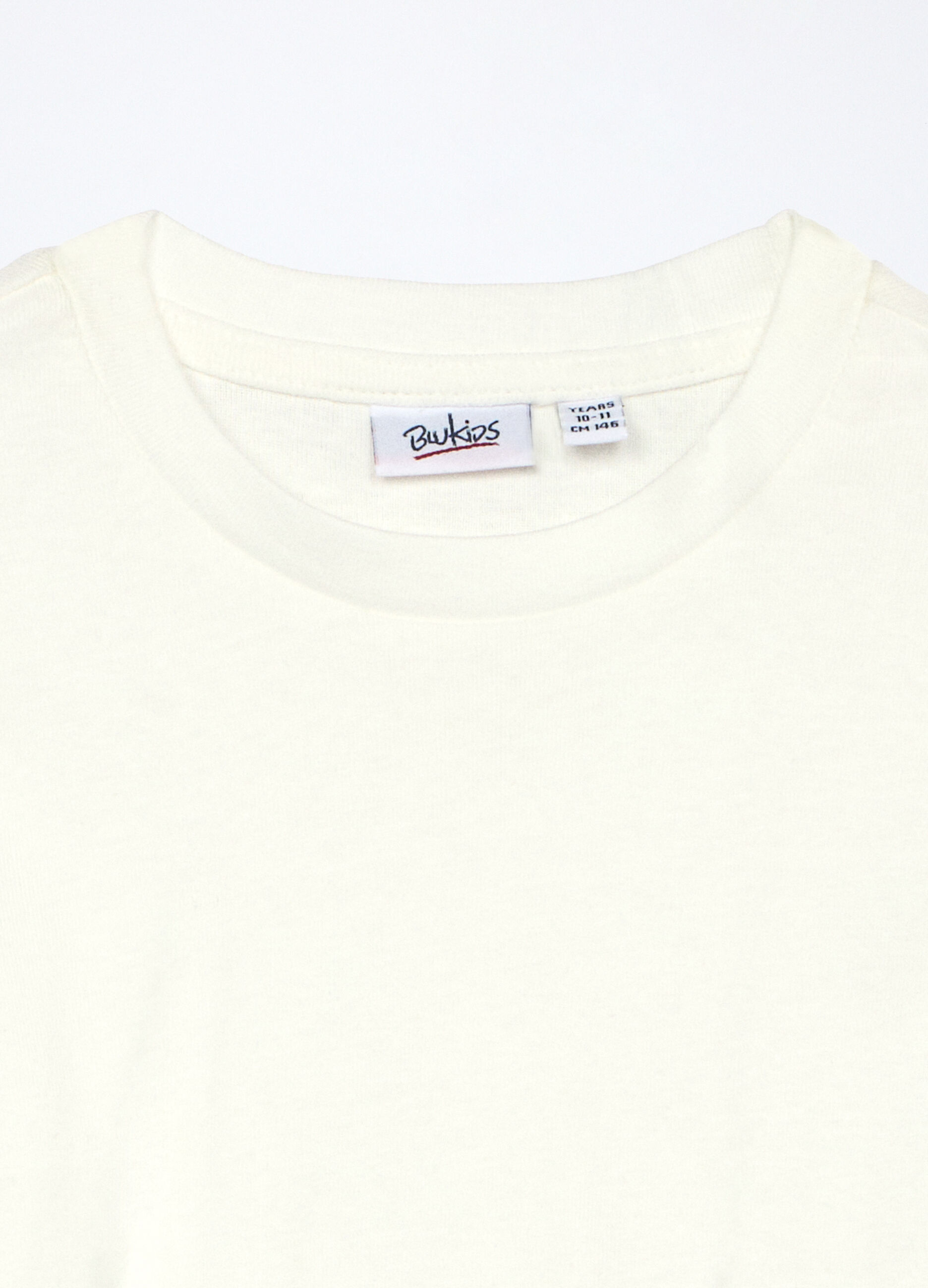 T-shirt in costina di puro cotone ragazza_2