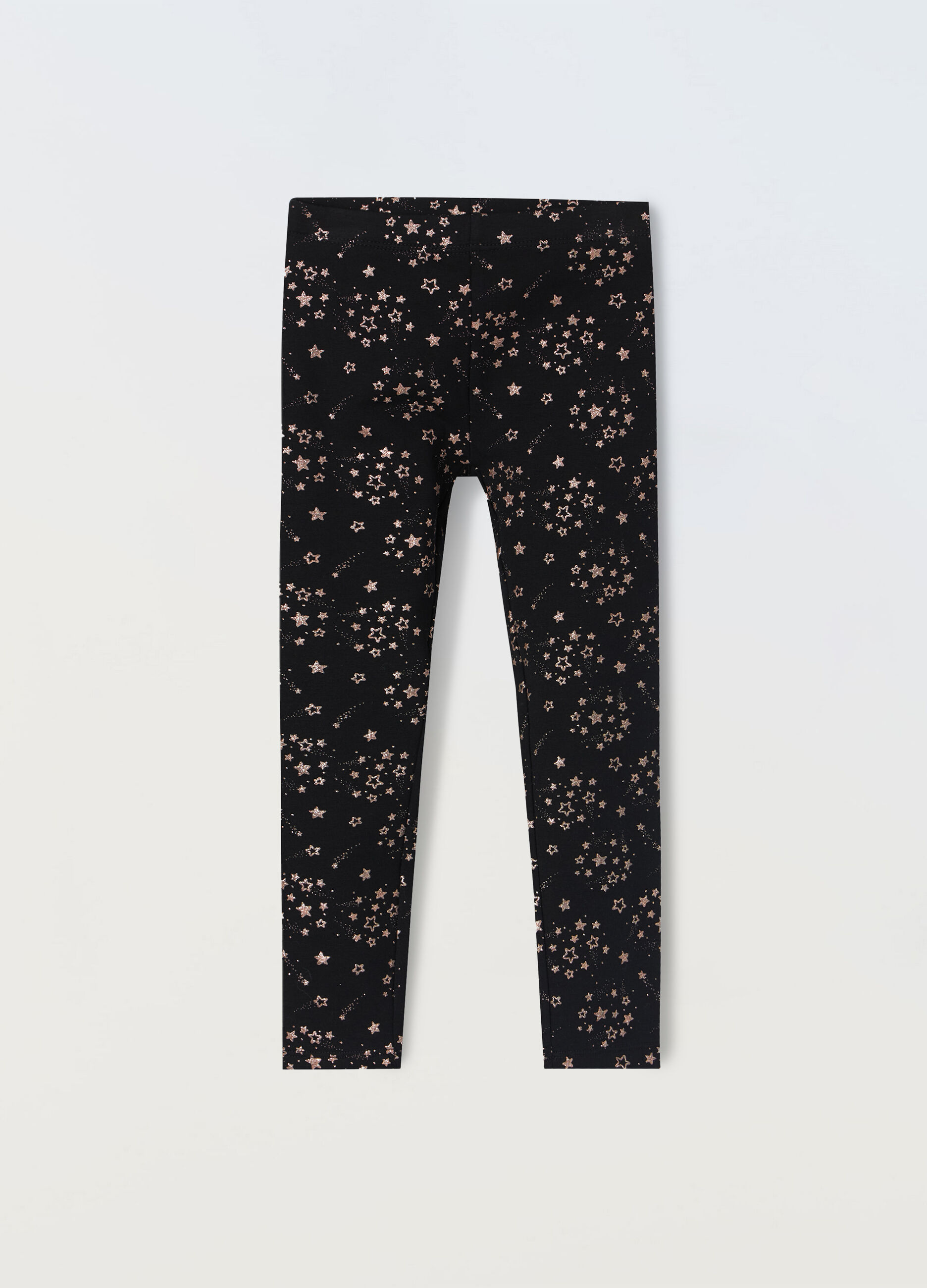 Leggings in cotone fleece stretch bambina_0