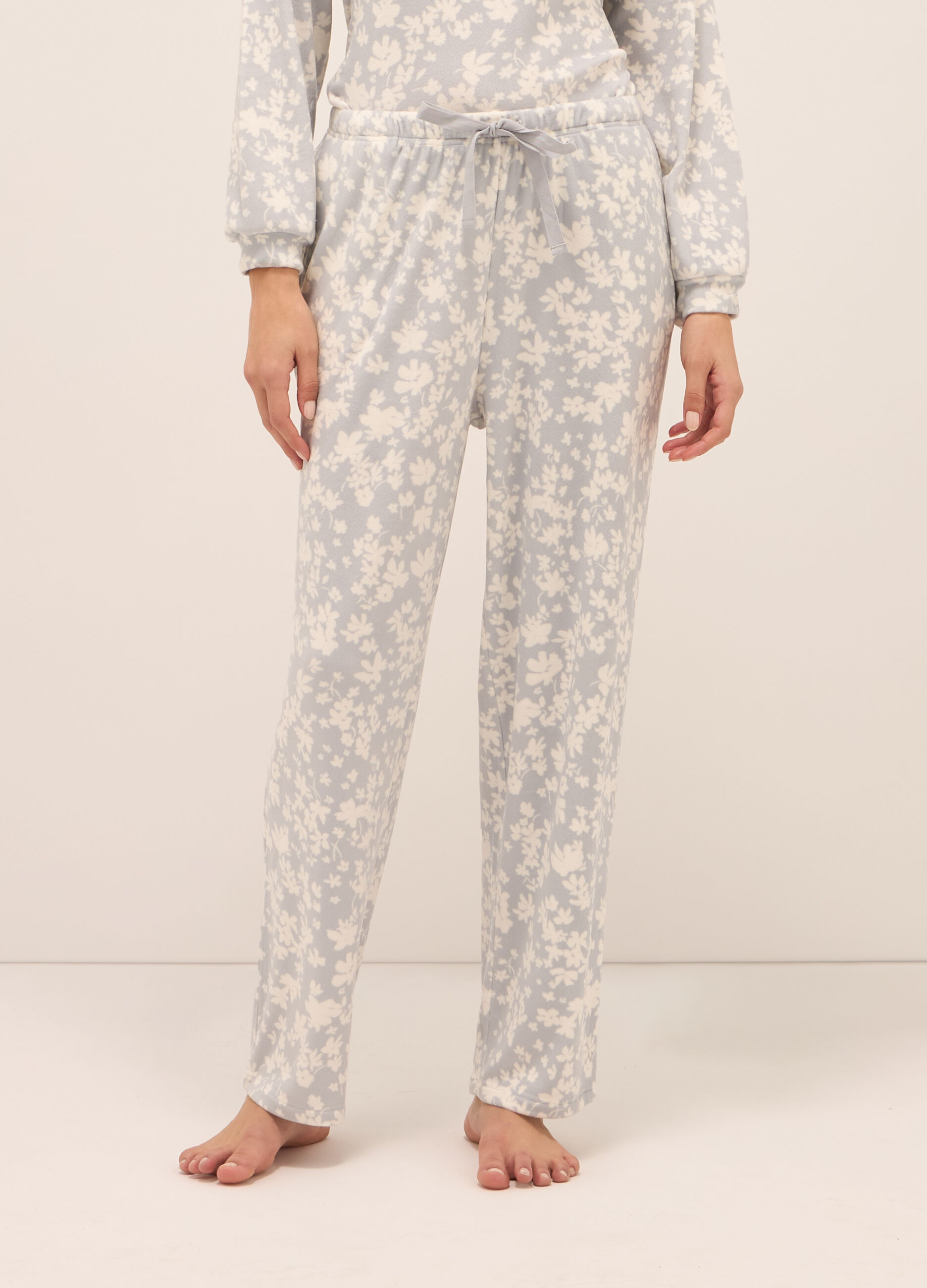 Pantaloni velour pigiama donna_1