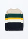 Girocollo tricot in puro cotone a righe bambino _1