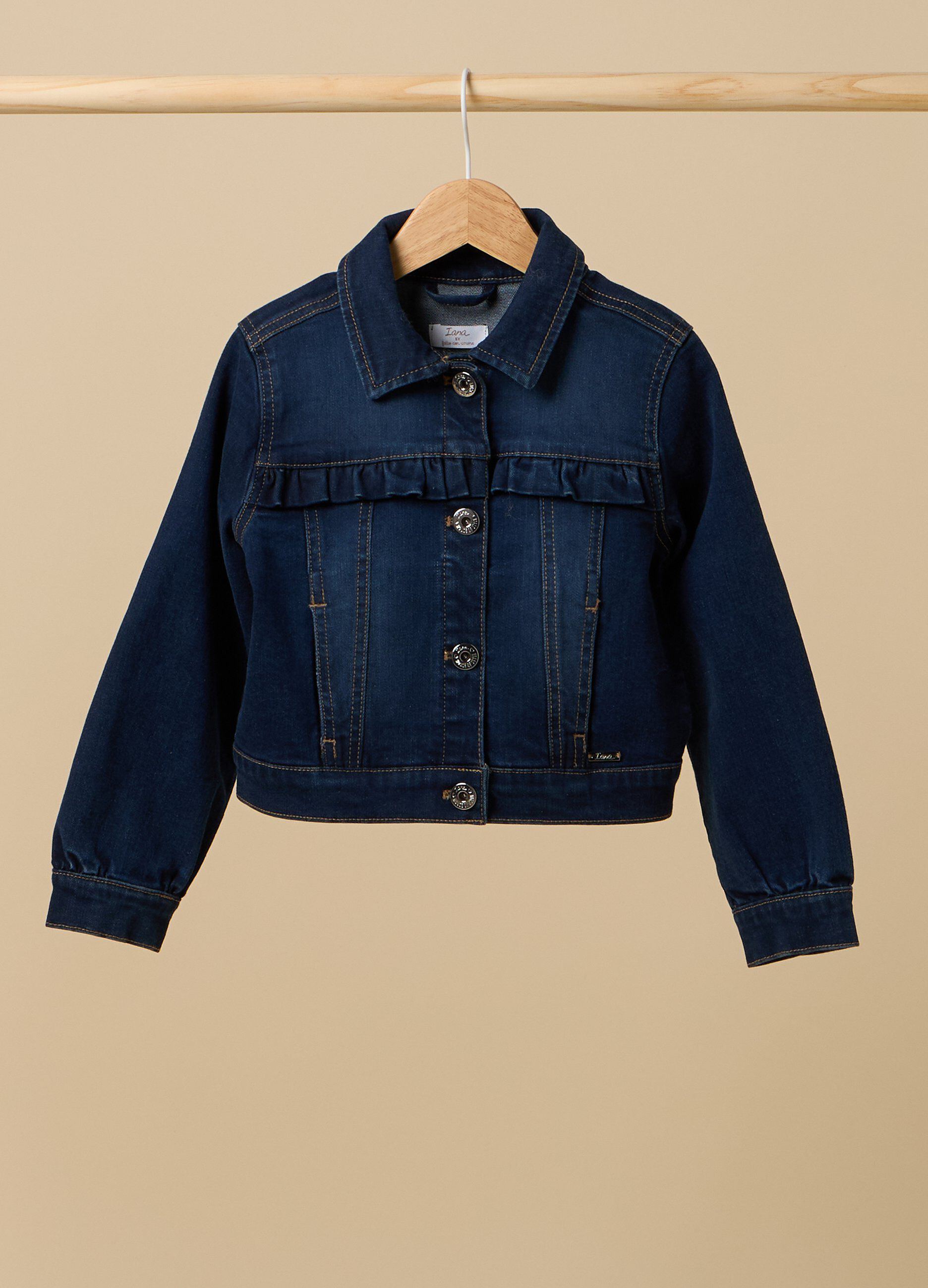 Giacca IANA in denim di cotone stretch bambina_0