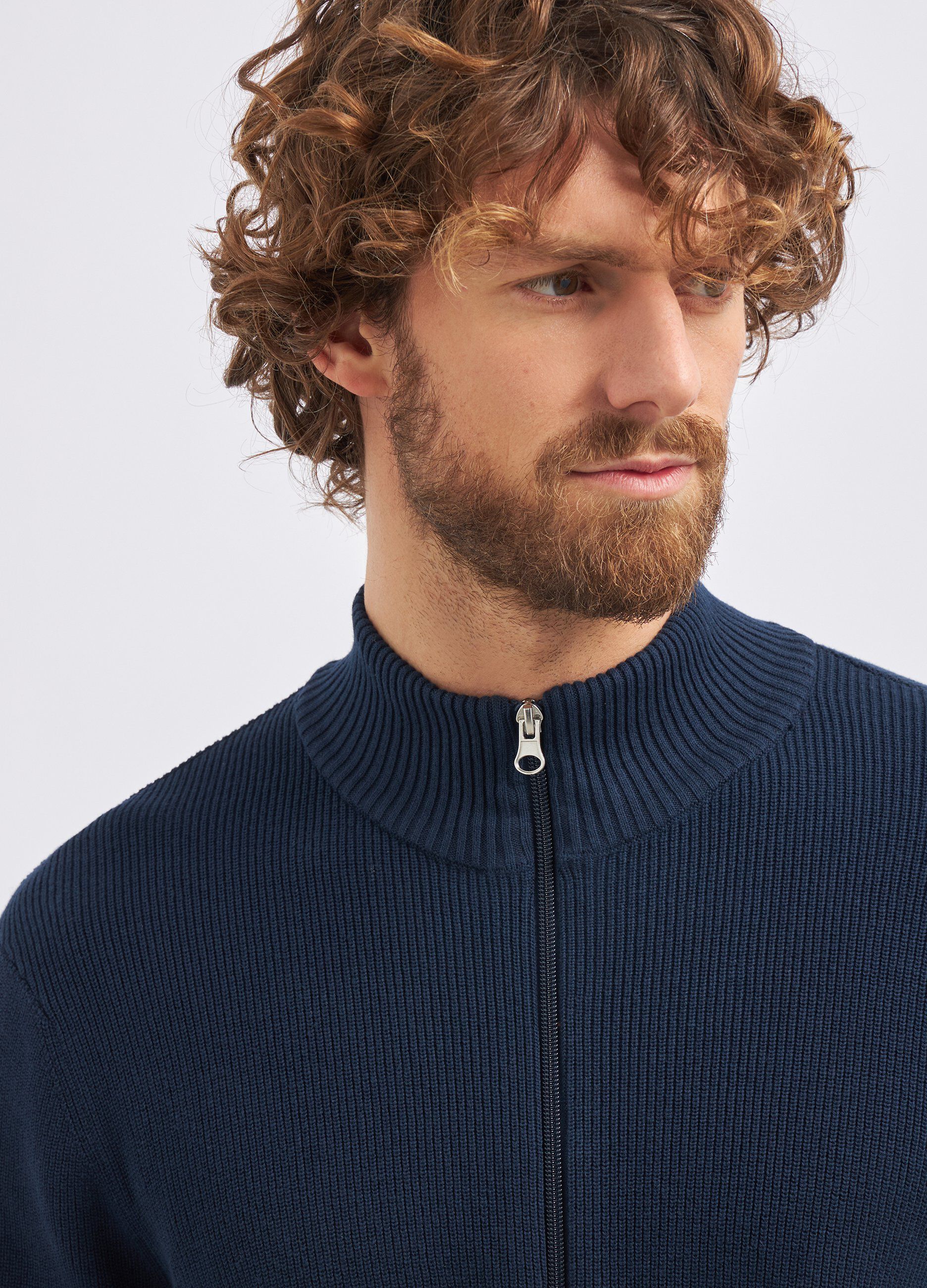 Cardigan full zip in puro cotone uomo_2