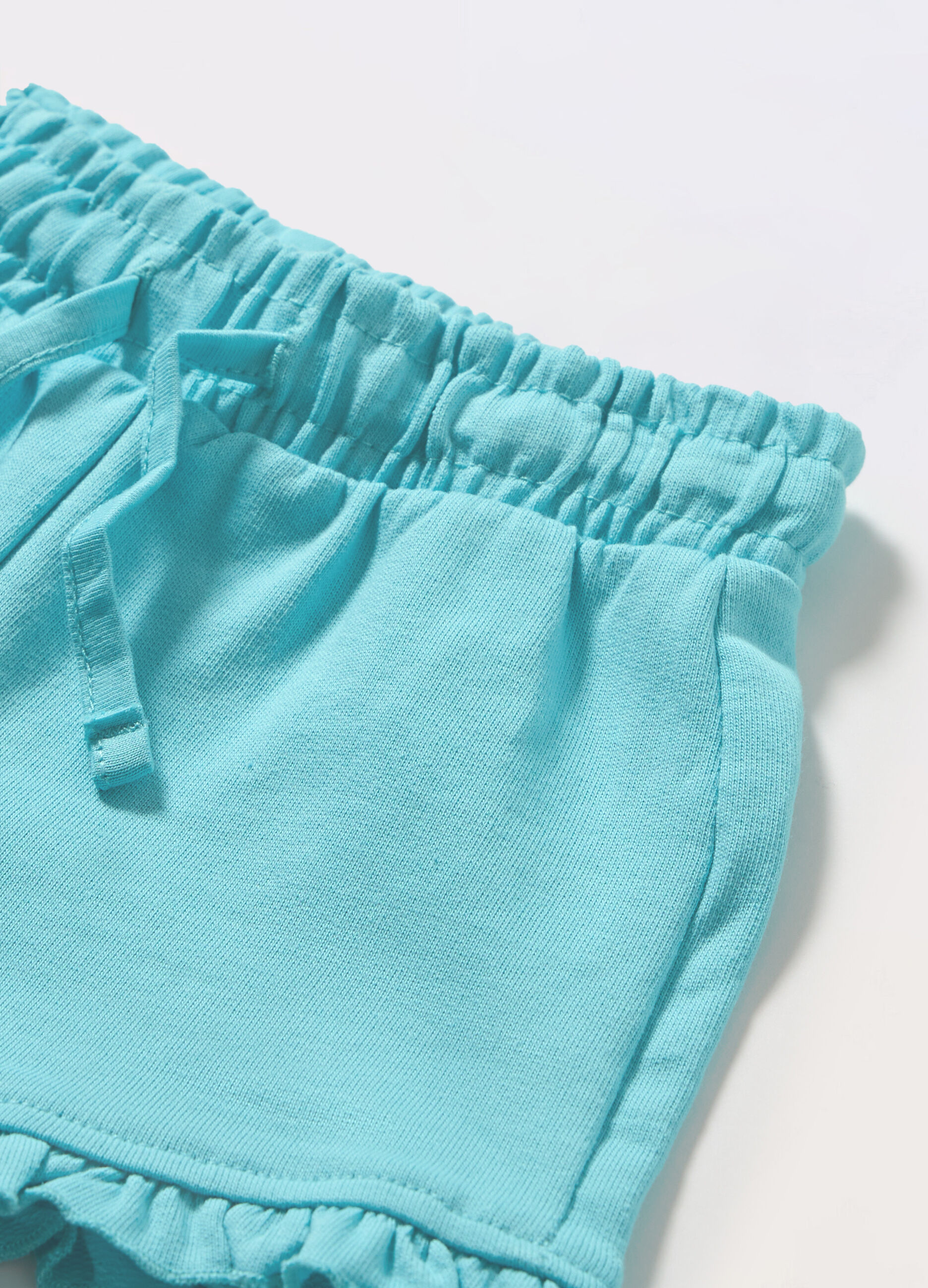 Shorts in french terry di puro cotone neonata_1