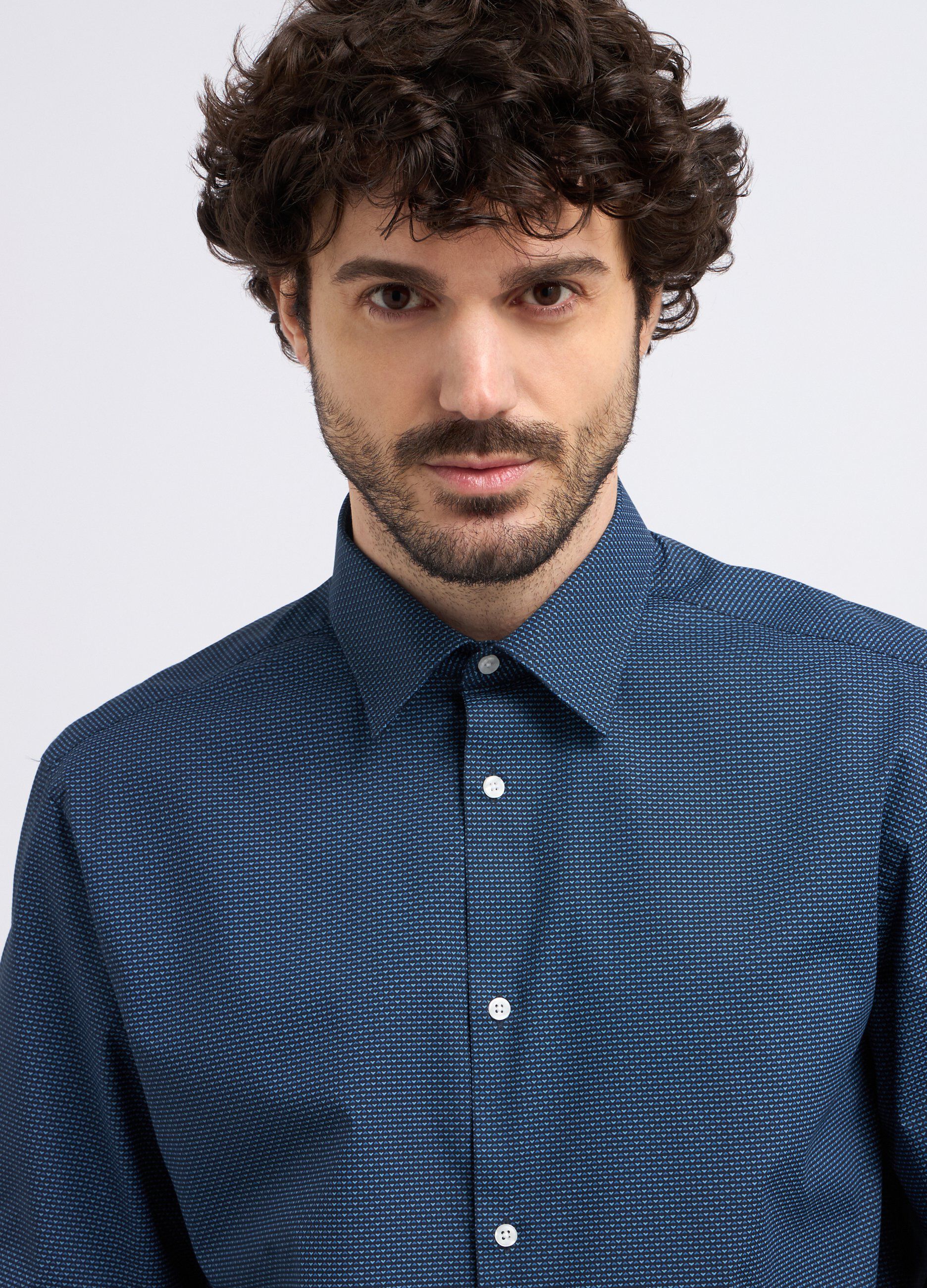 Camicia a maniche lunghe in fantasia uomo_2