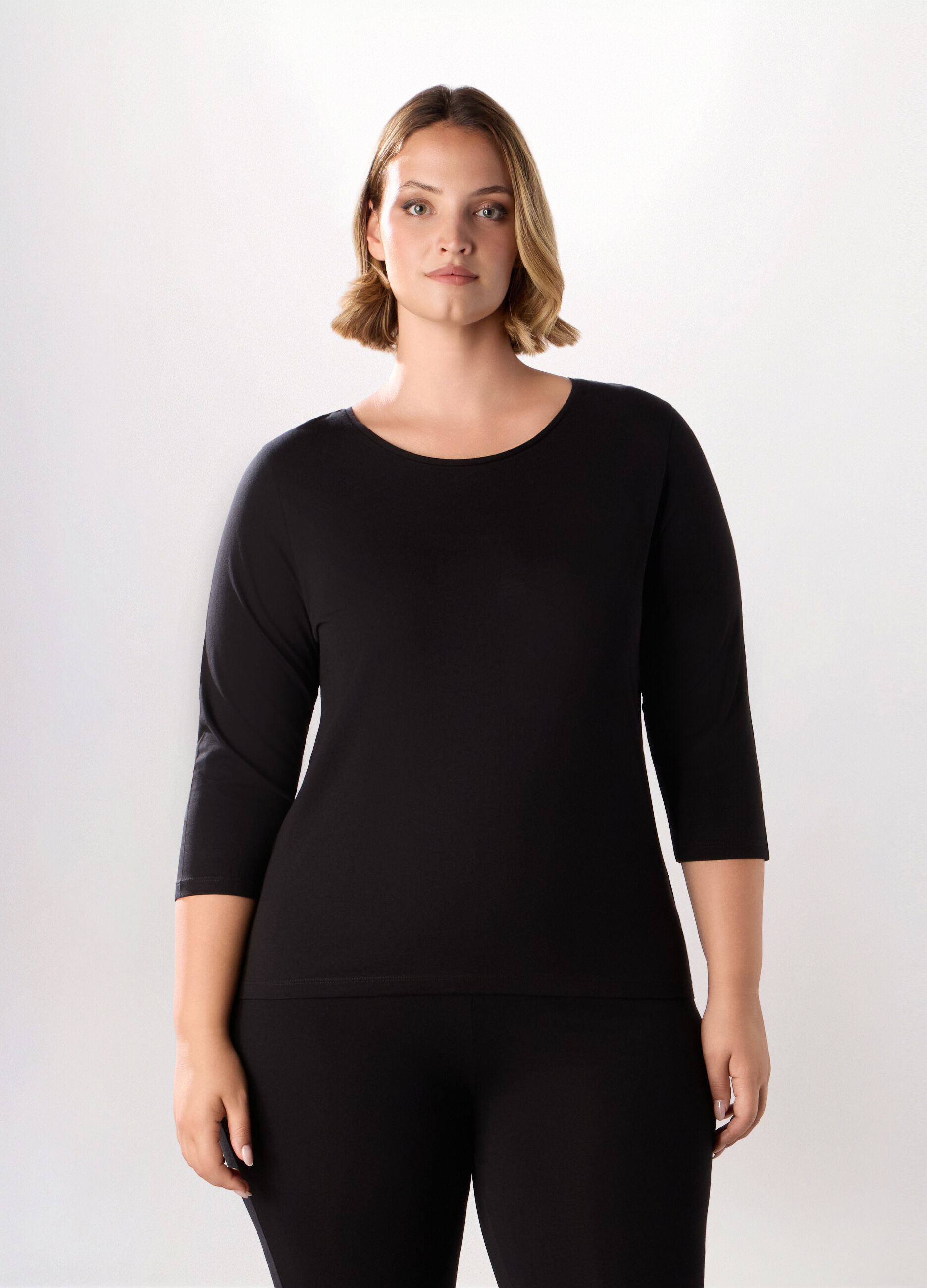 T-shirt in jersey di puro cotone donna curvy_0