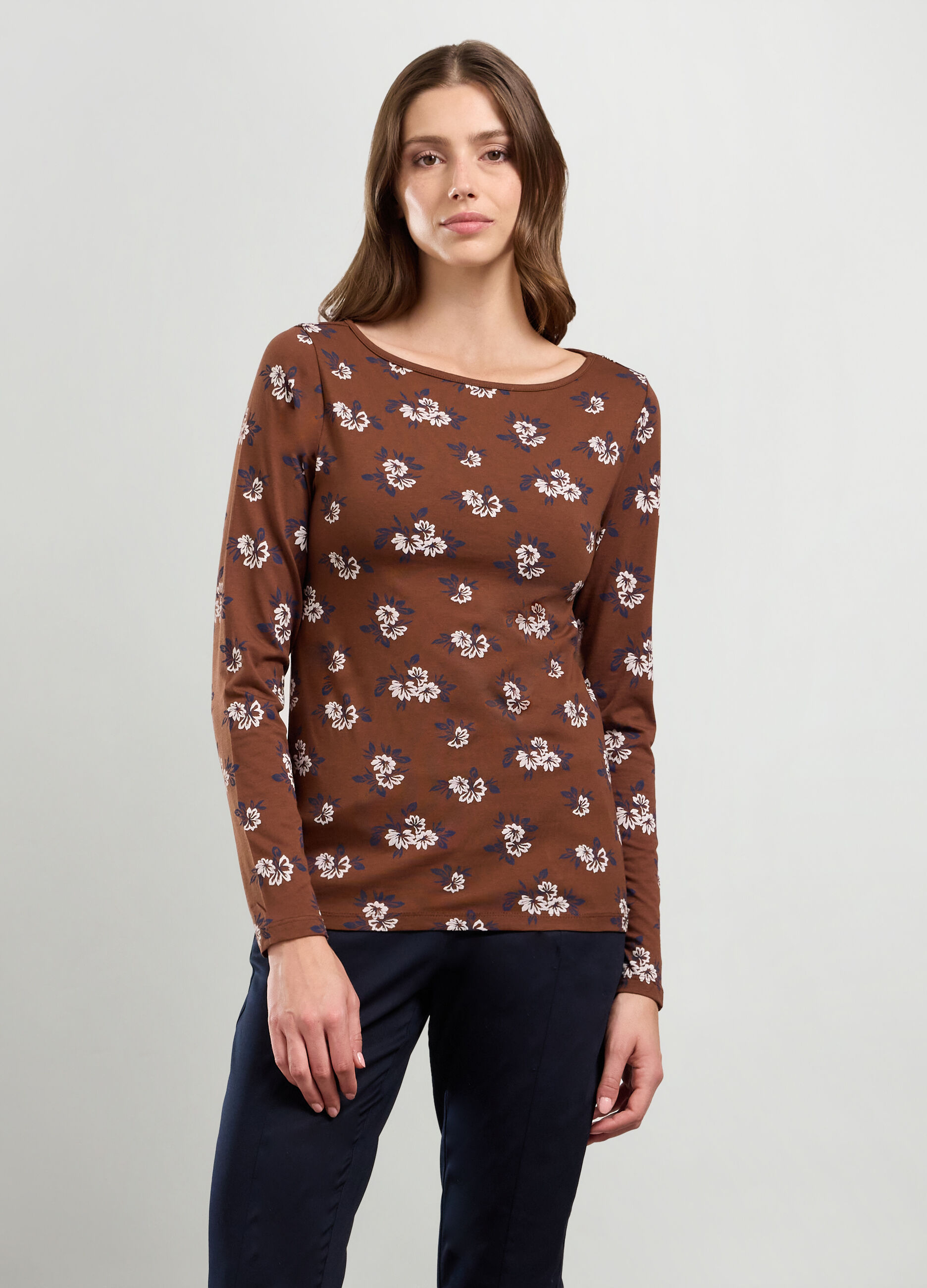 T-shirt in cotone stretch donna_0