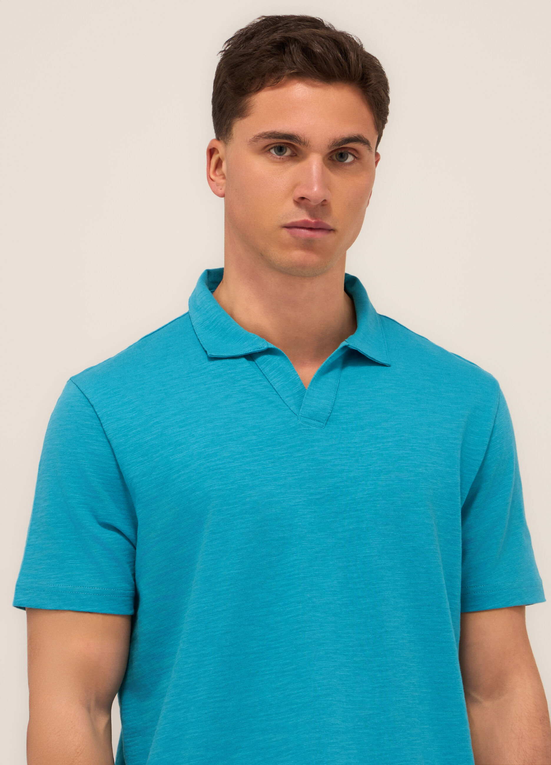 Polo in cotone mélange uomo_2