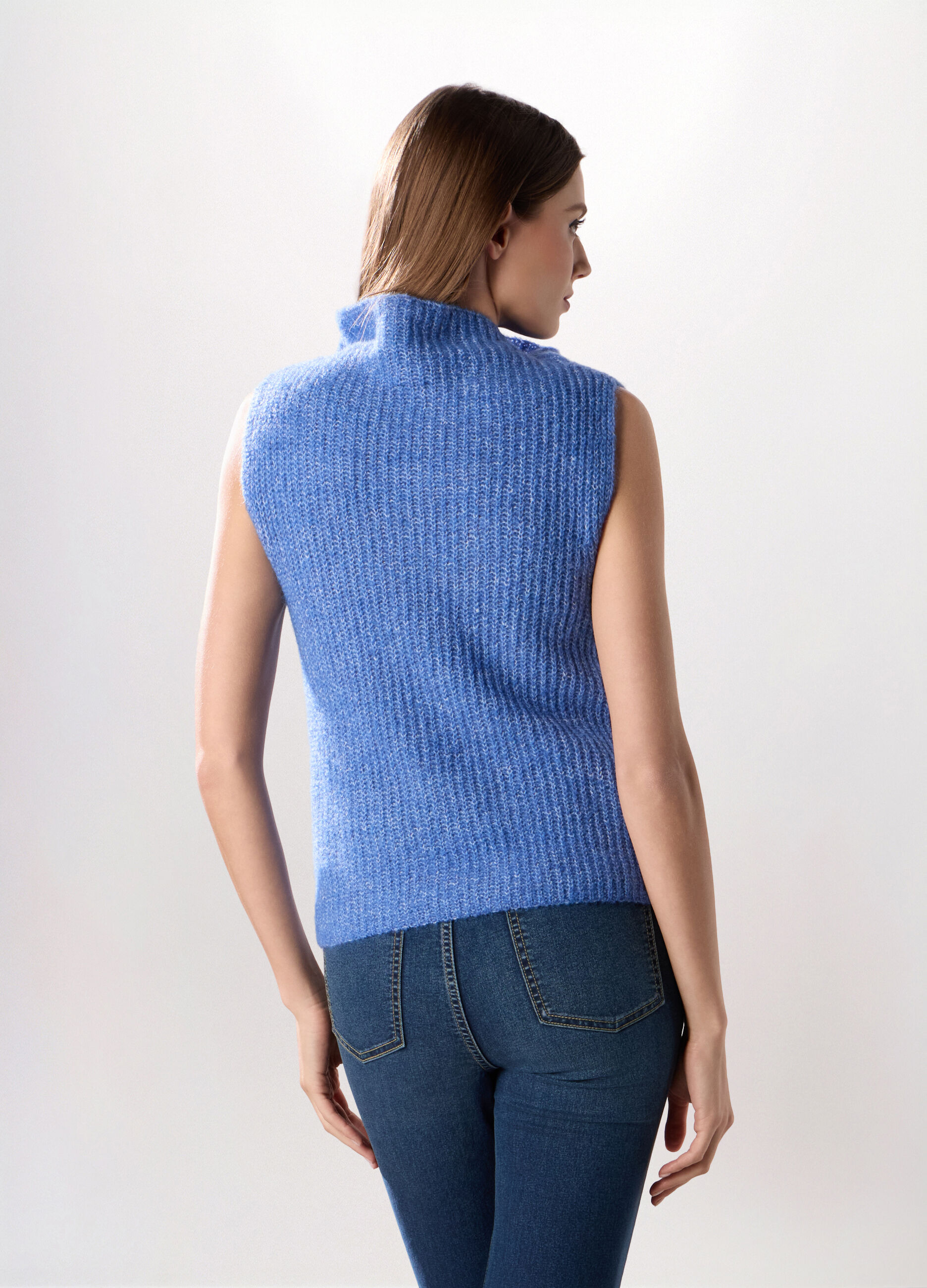 Tricot smanicato donna_1