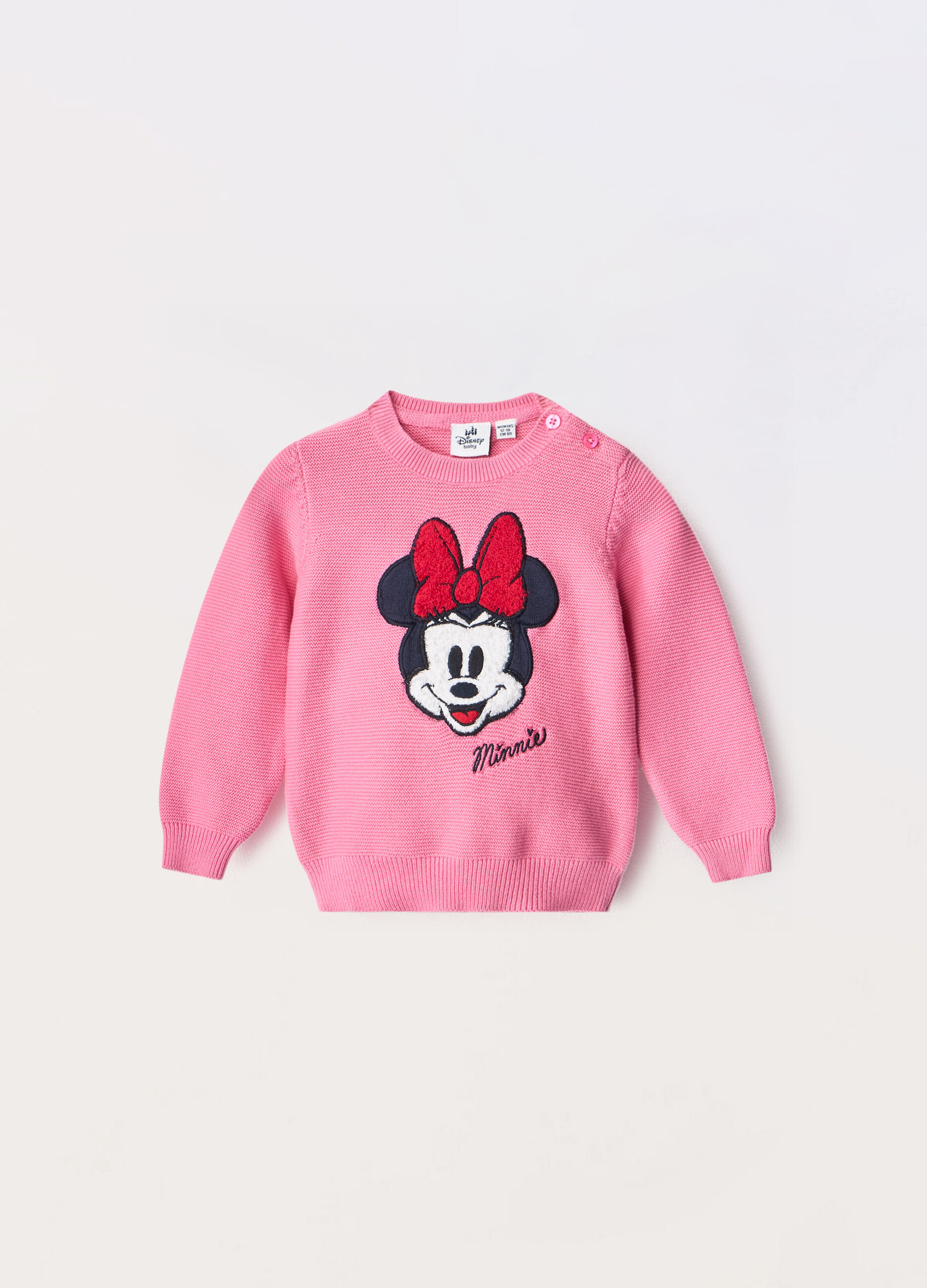 Girocollo tricot con ricamo neonata