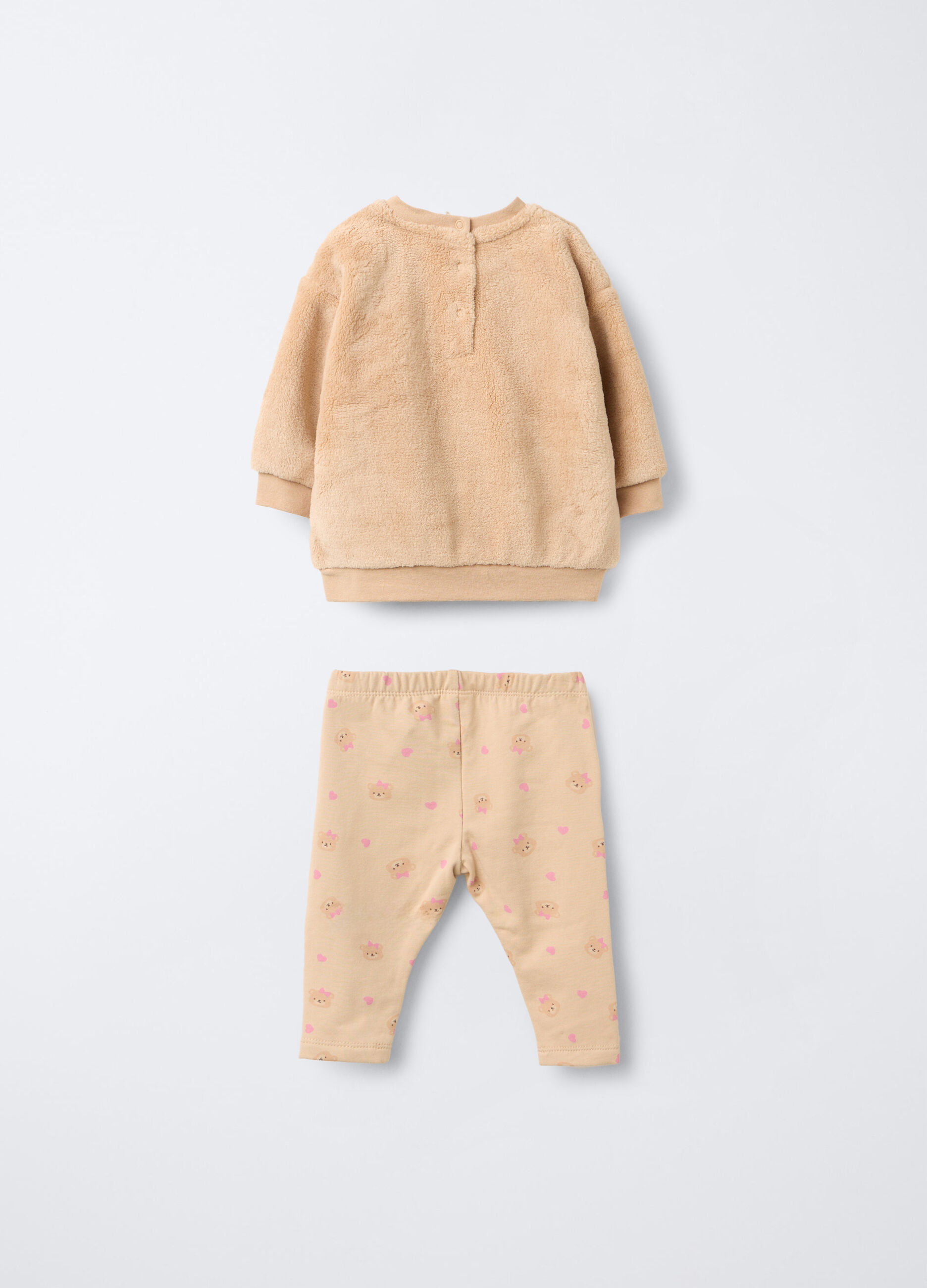 Jogging set con top in eco fur neonata_1