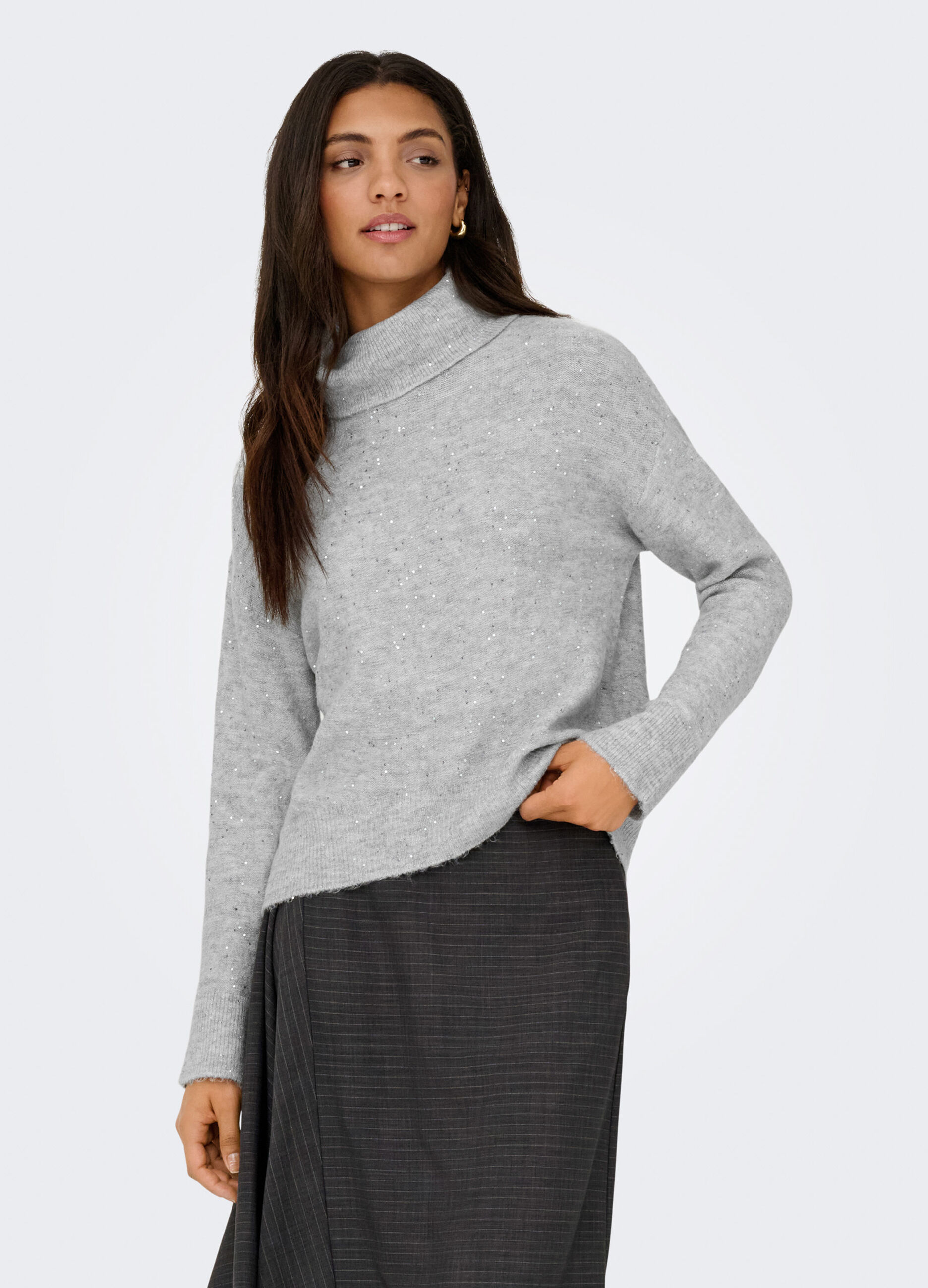 Dolcevita tricot con paillettes donna_0