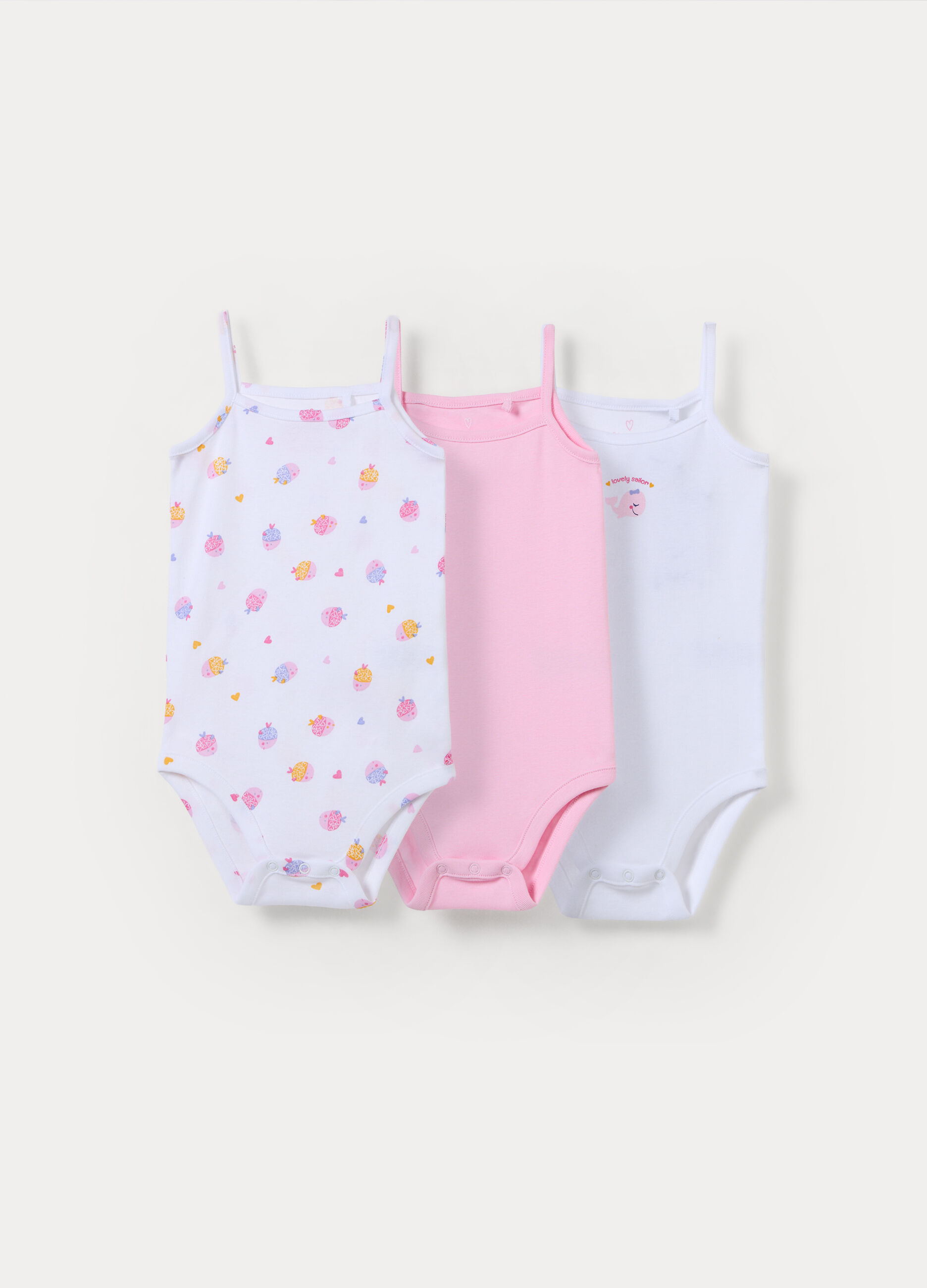 Pack 3 body in costina di puro cotone _0