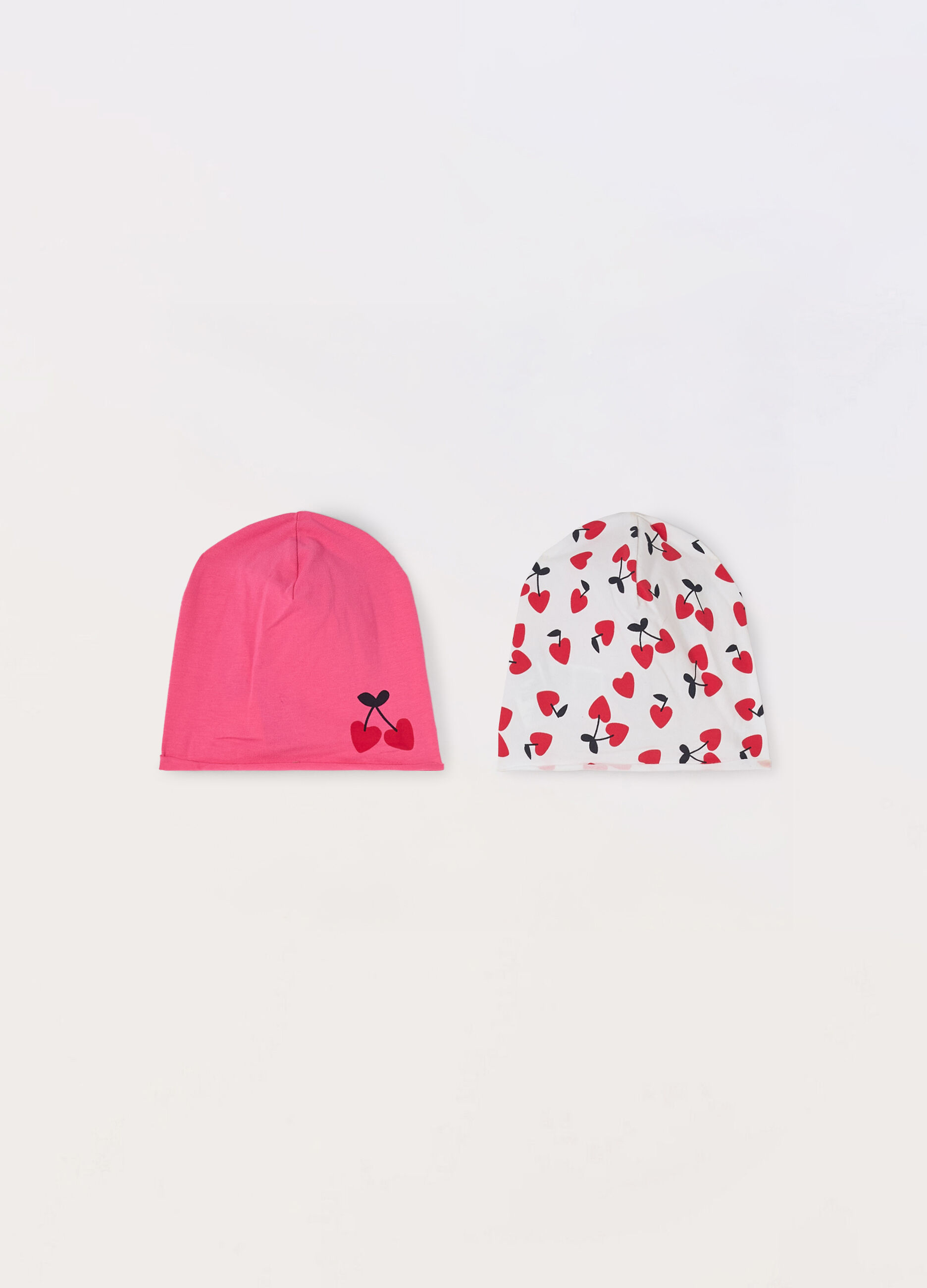 Pack 2 berettini in cotone stretch neonata_0